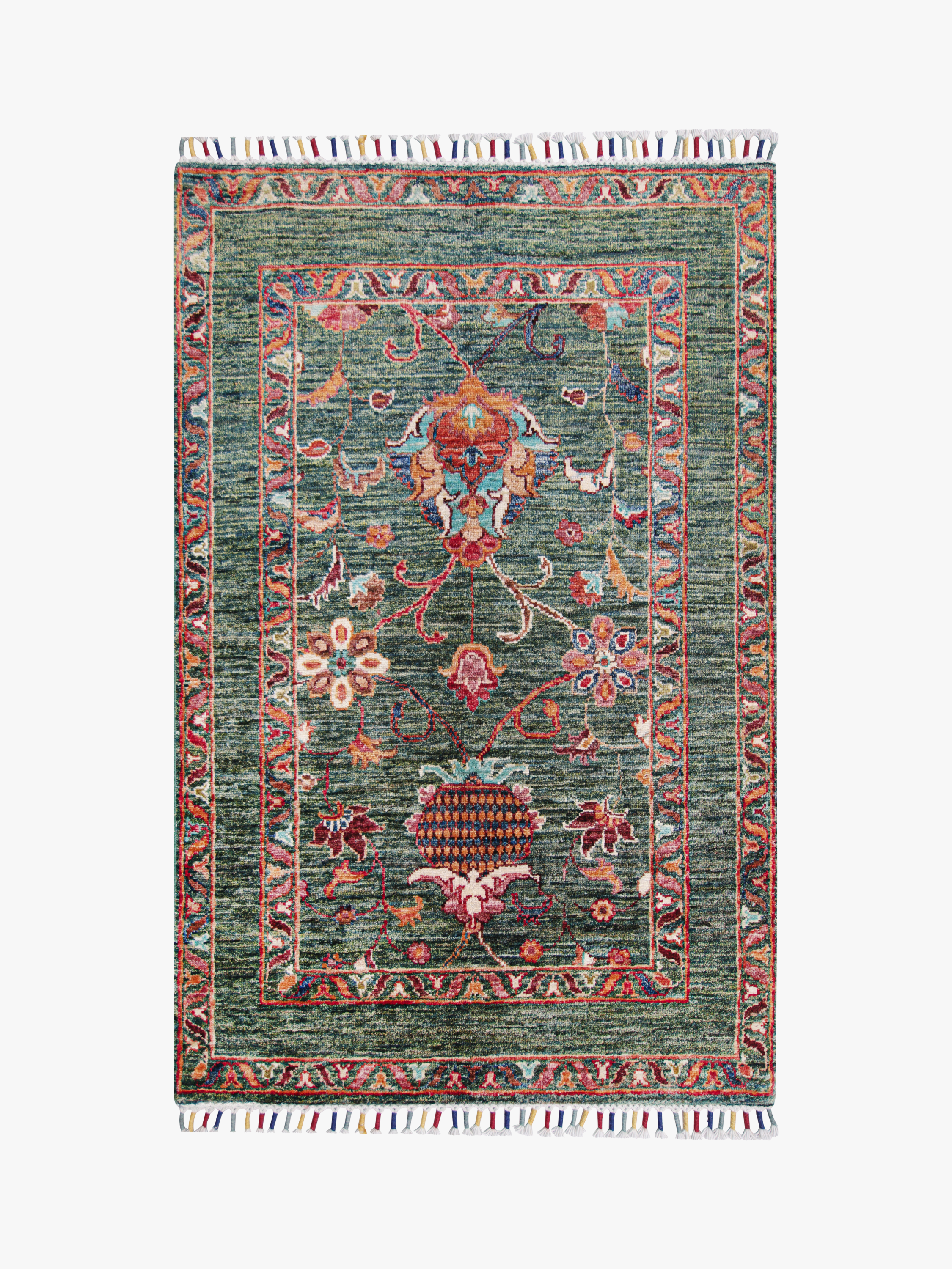 Sultani Green Rug PC 57468 - 1.25m X 0.86m