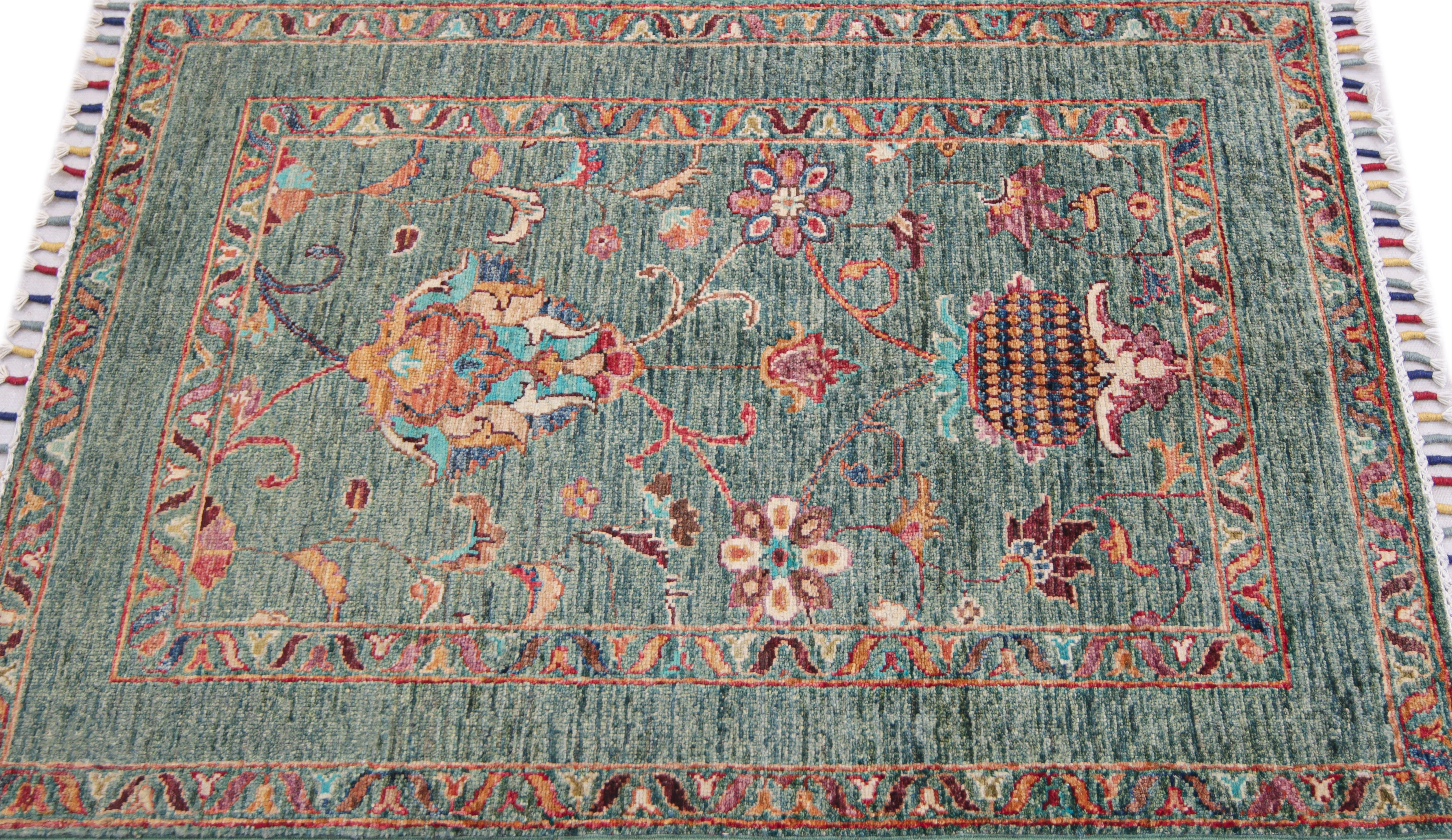 Sultani Green Rug PC 57469 - 1.30m X 0.87m