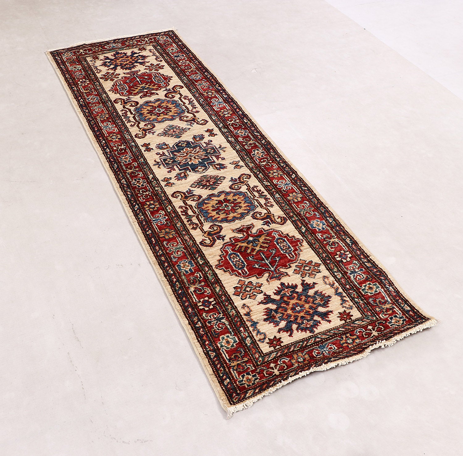 Supreme Kazak Ivory Rug PC 55424 - 1.95m X 0.62m