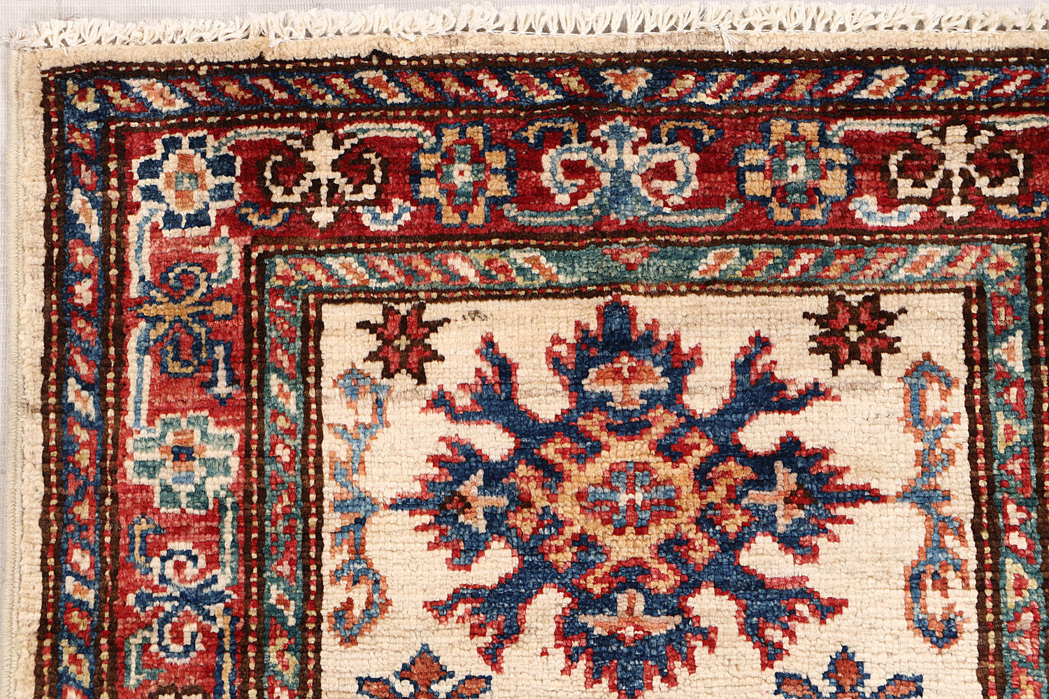 Supreme Kazak Ivory Rug PC 55424 - 1.95m X 0.62m