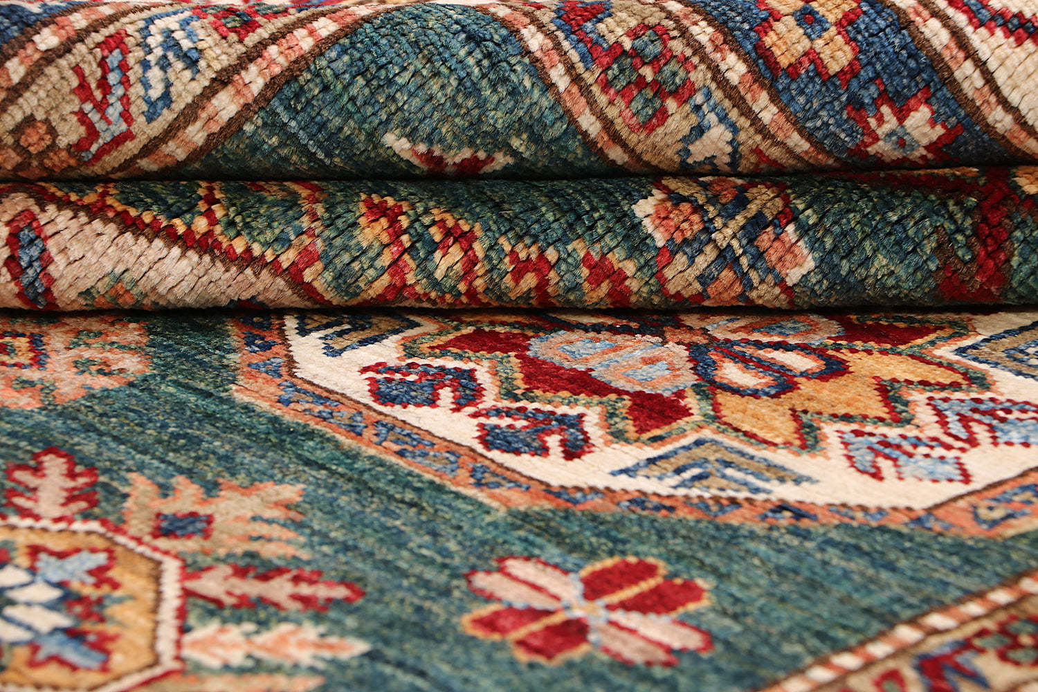 Supreme Kazak Green Rug PC 55380 - 2.28m X 1.67m