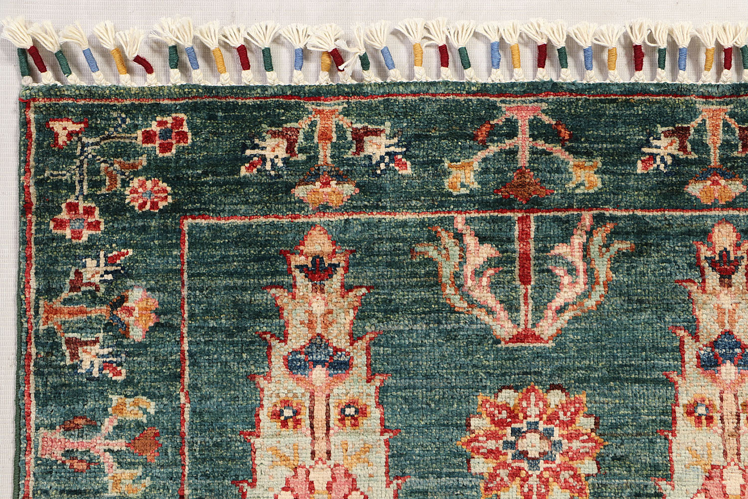 Pictorial Green Rug PC 56886 - 2.42m X 0.73m