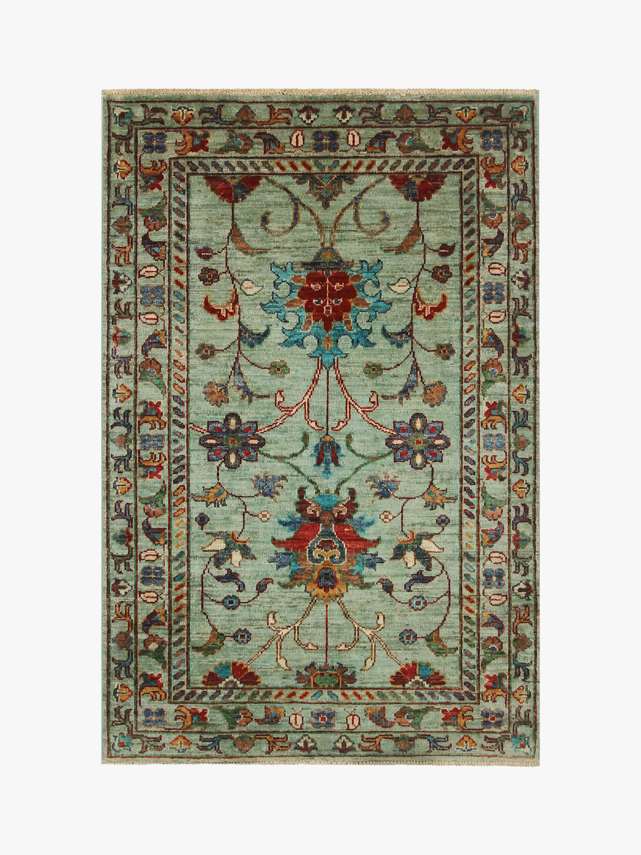Sultani Green Rug PC 53307 - 1.27m X 0.83m