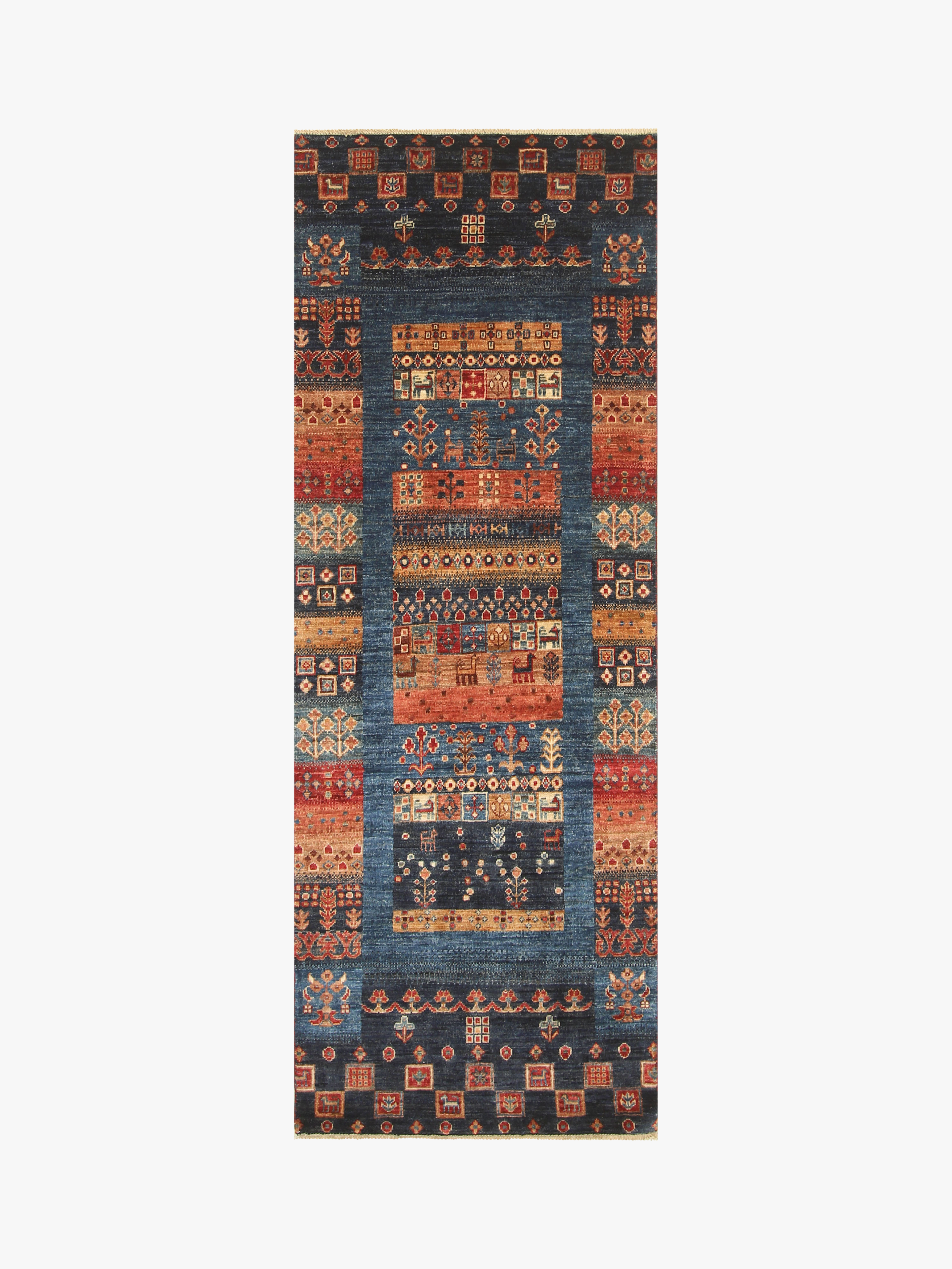 Loribaft Blue Rug PC 53107 - 2.08m X 0.76m