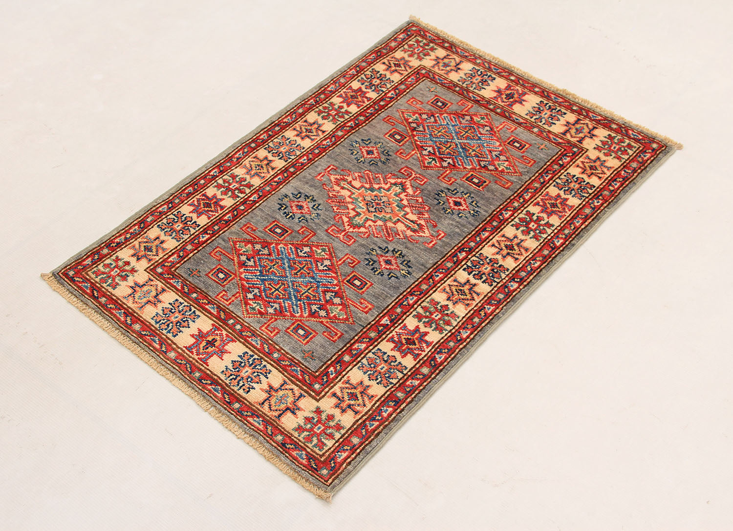 Supreme Kazak Grey Rug PC 54396 - 0.92m X 0.62m