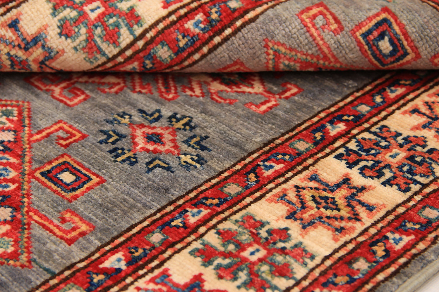 Supreme Kazak Grey Rug PC 54396 - 0.92m X 0.62m