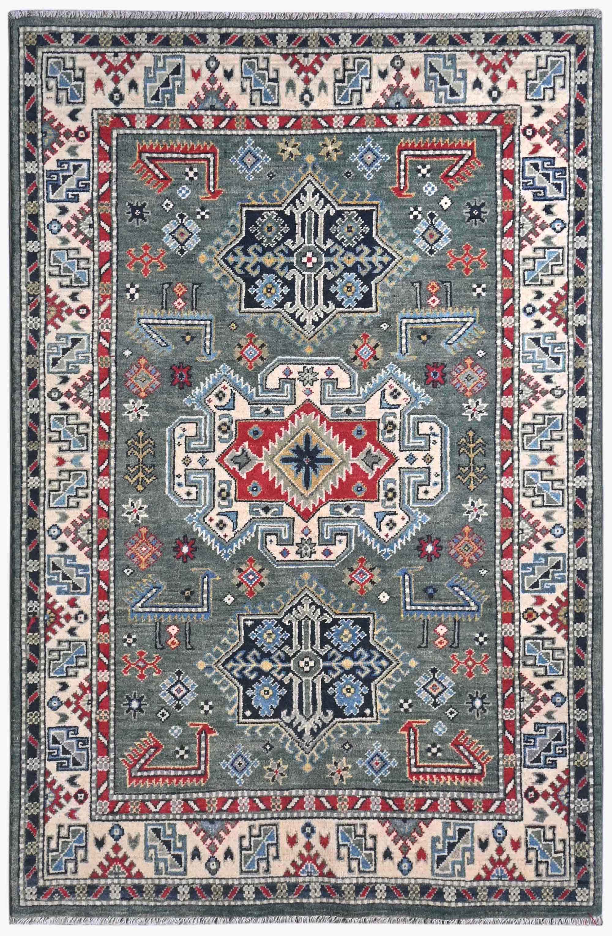 Kazak Green Rug PC 56123 - 1.82m X 1.19m
