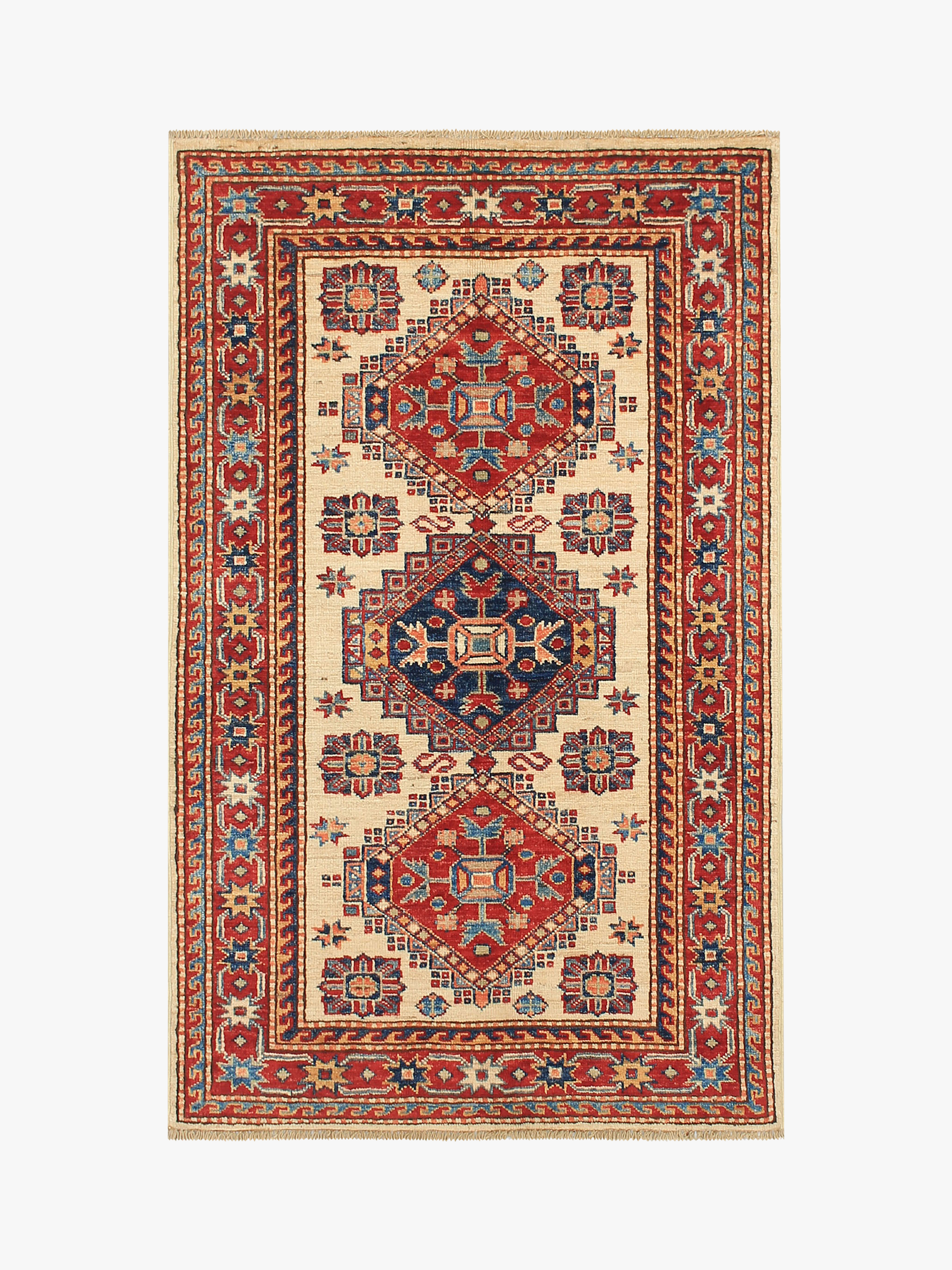 Supreme Kazak Ivory Rug PC 54416 - 1.23m X 0.79m