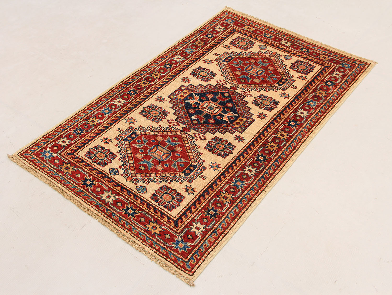 Supreme Kazak Ivory Rug PC 54416 - 1.23m X 0.79m