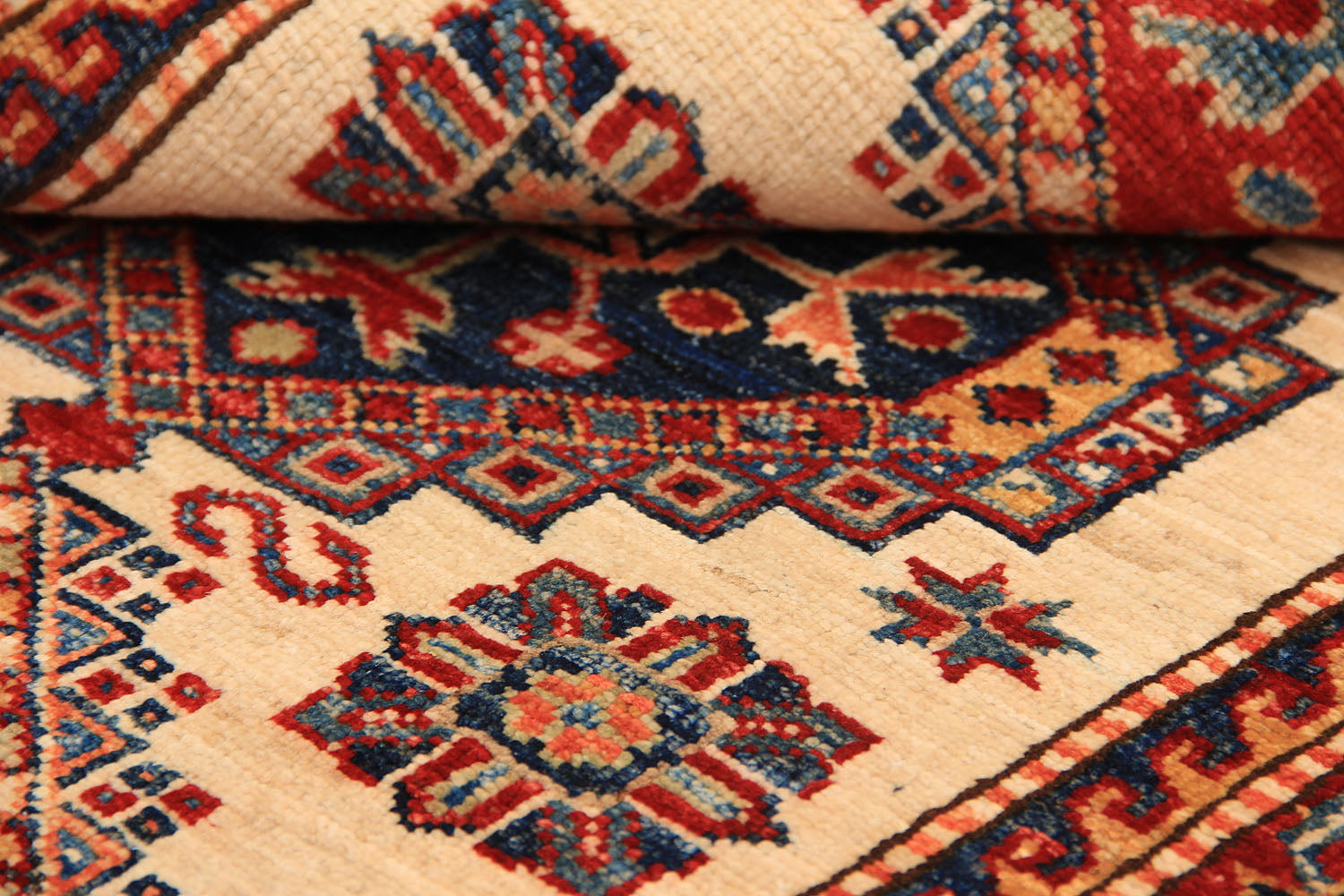 Supreme Kazak Ivory Rug PC 54416 - 1.23m X 0.79m