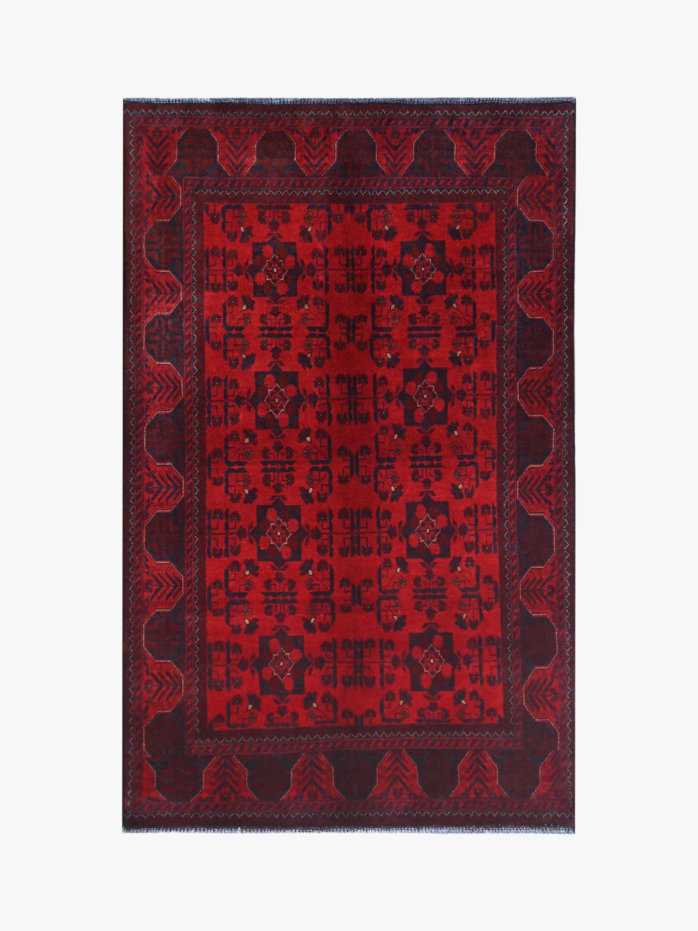 Khal Mohammadi Red Rug PC 56154 - 2.00m X 1.24m