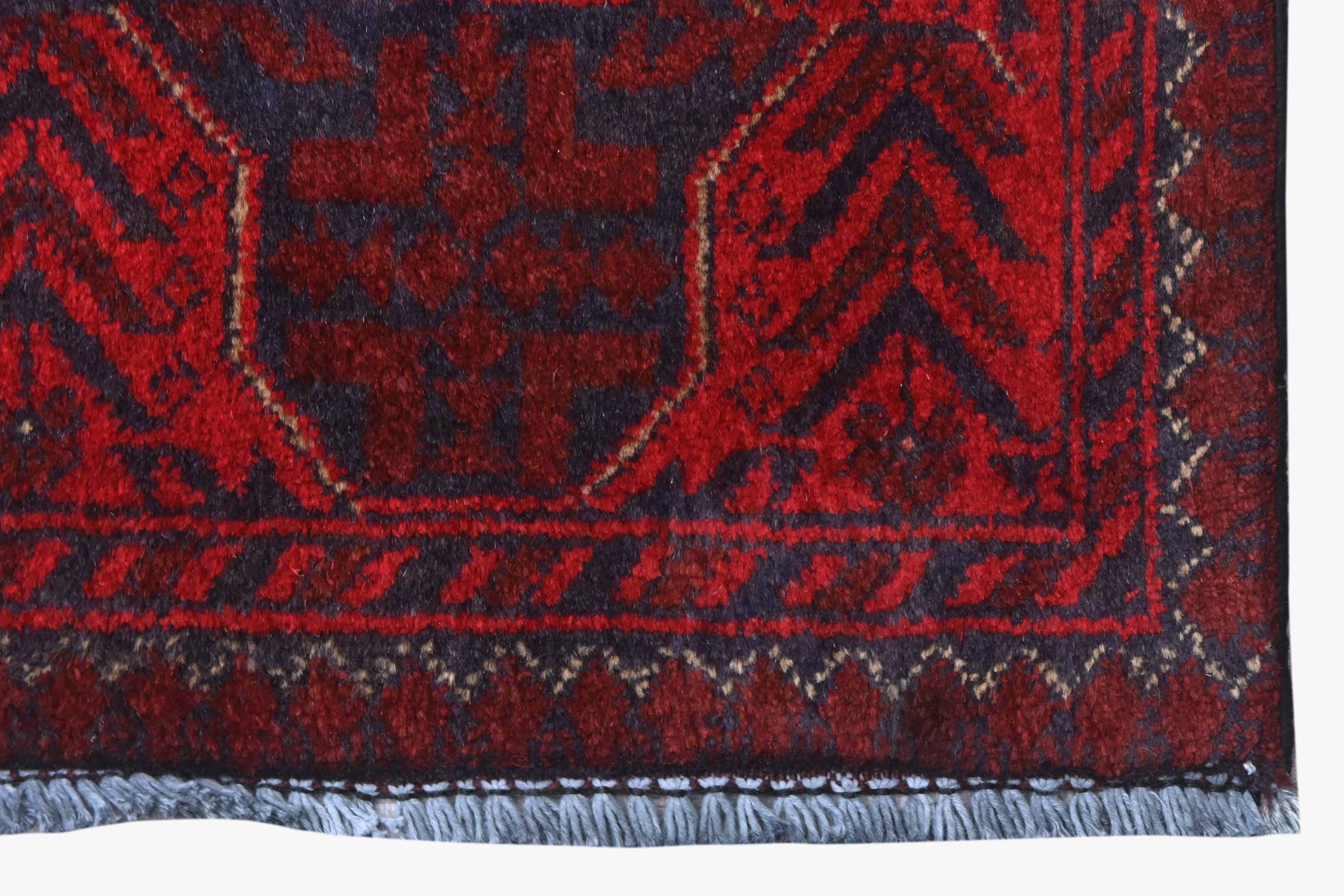 Khal Mohammadi Red Rug PC 56154 - 2.00m X 1.24m