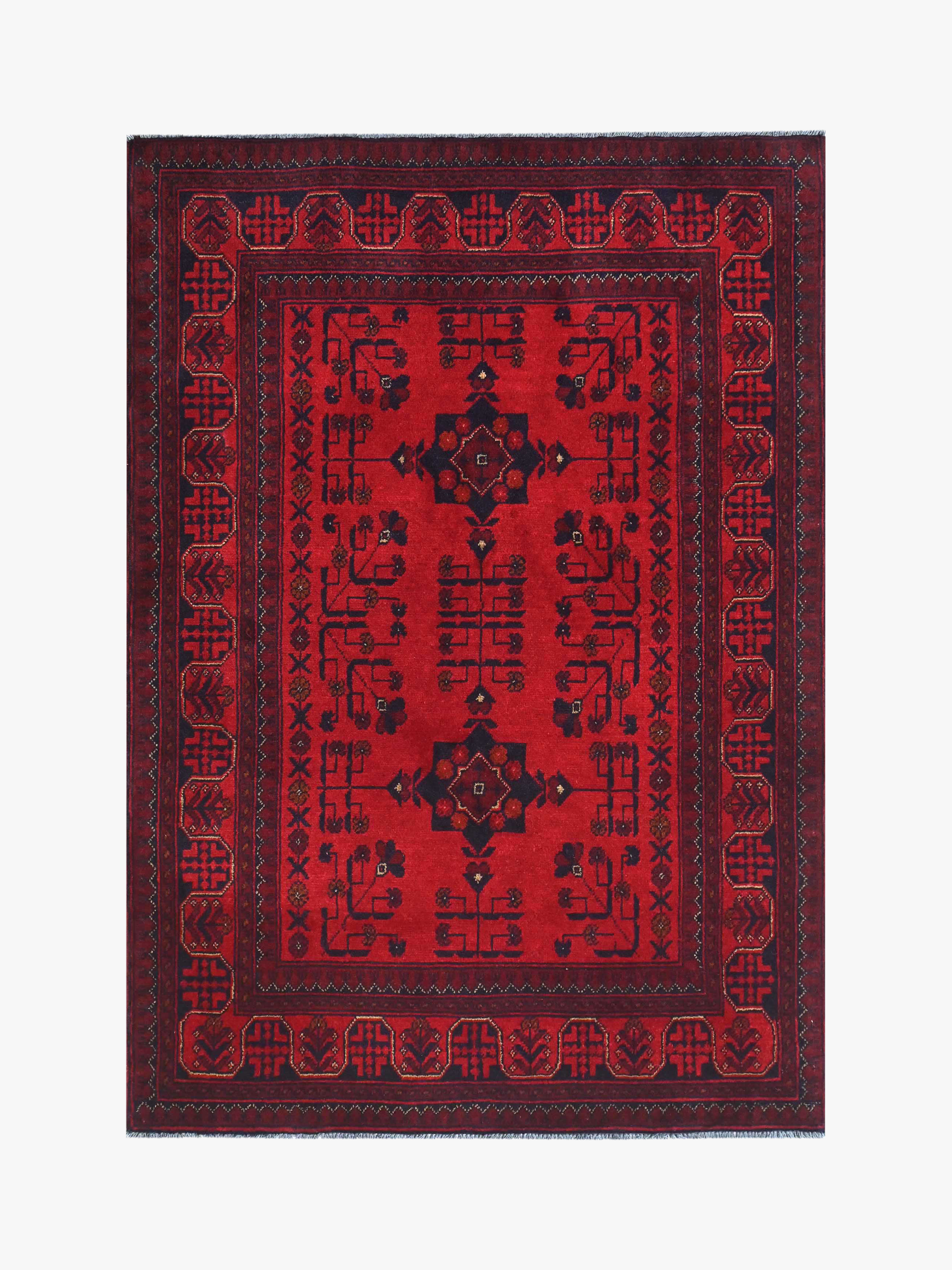 Khal Mohammadi Red Rug PC 56155 - 1.46m X 1.04m