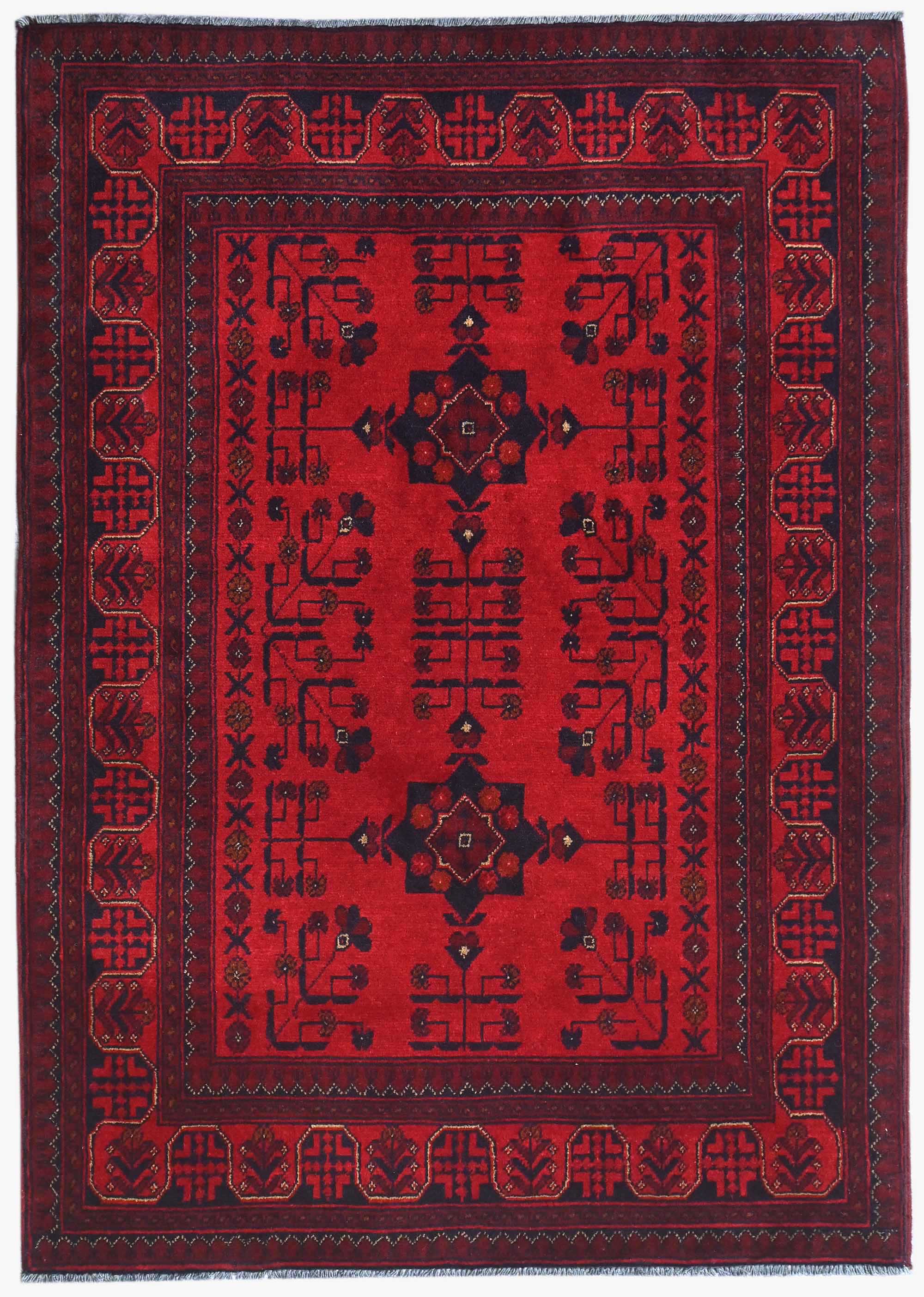 Khal Mohammadi Red Rug PC 56155 - 1.46m X 1.04m