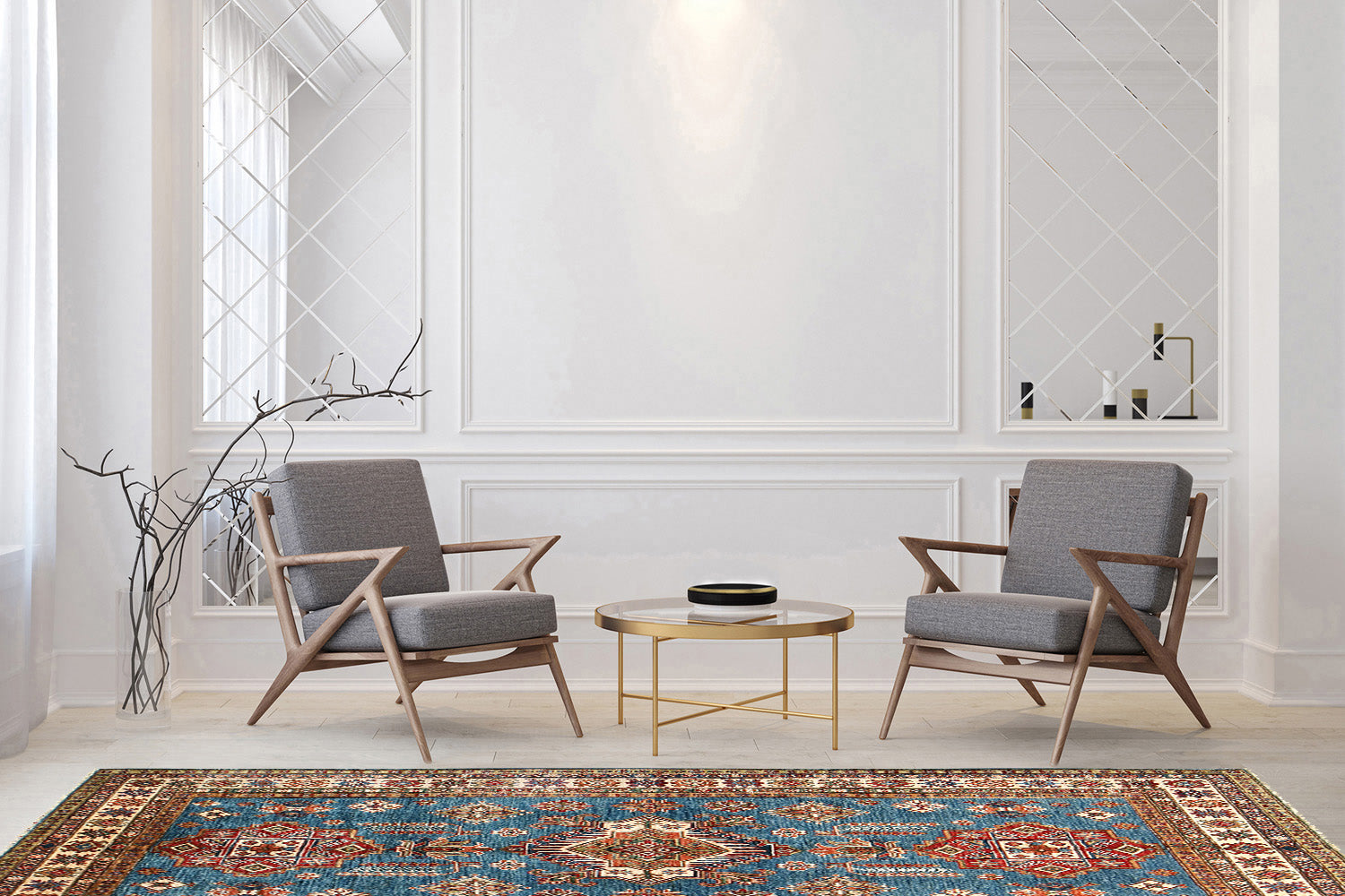 Supreme Kazak Blue Rug PC 53730 - 2.42m X 1.67m