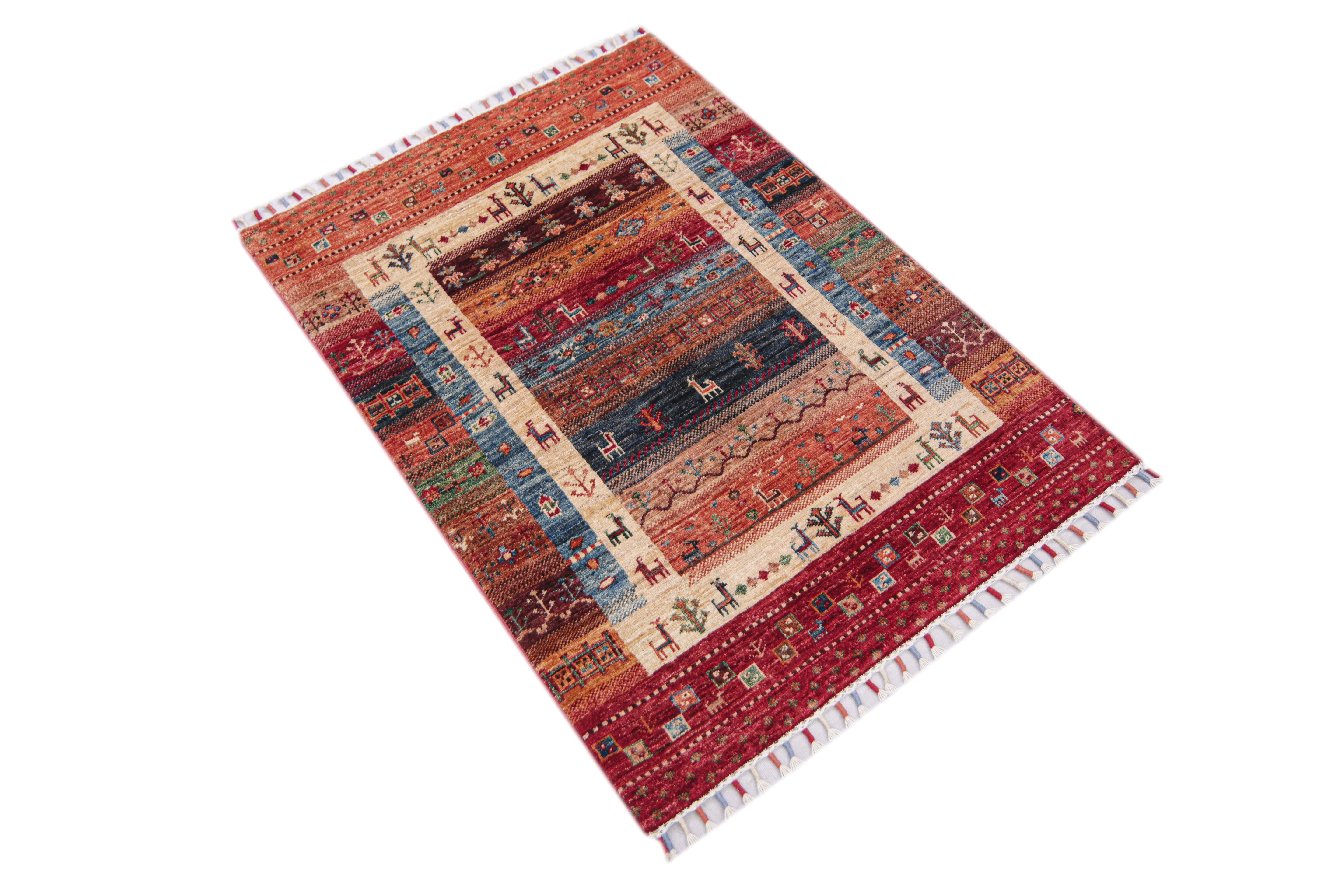 Loribaft Red Rug PC 57478 - 1.13m X 0.82m