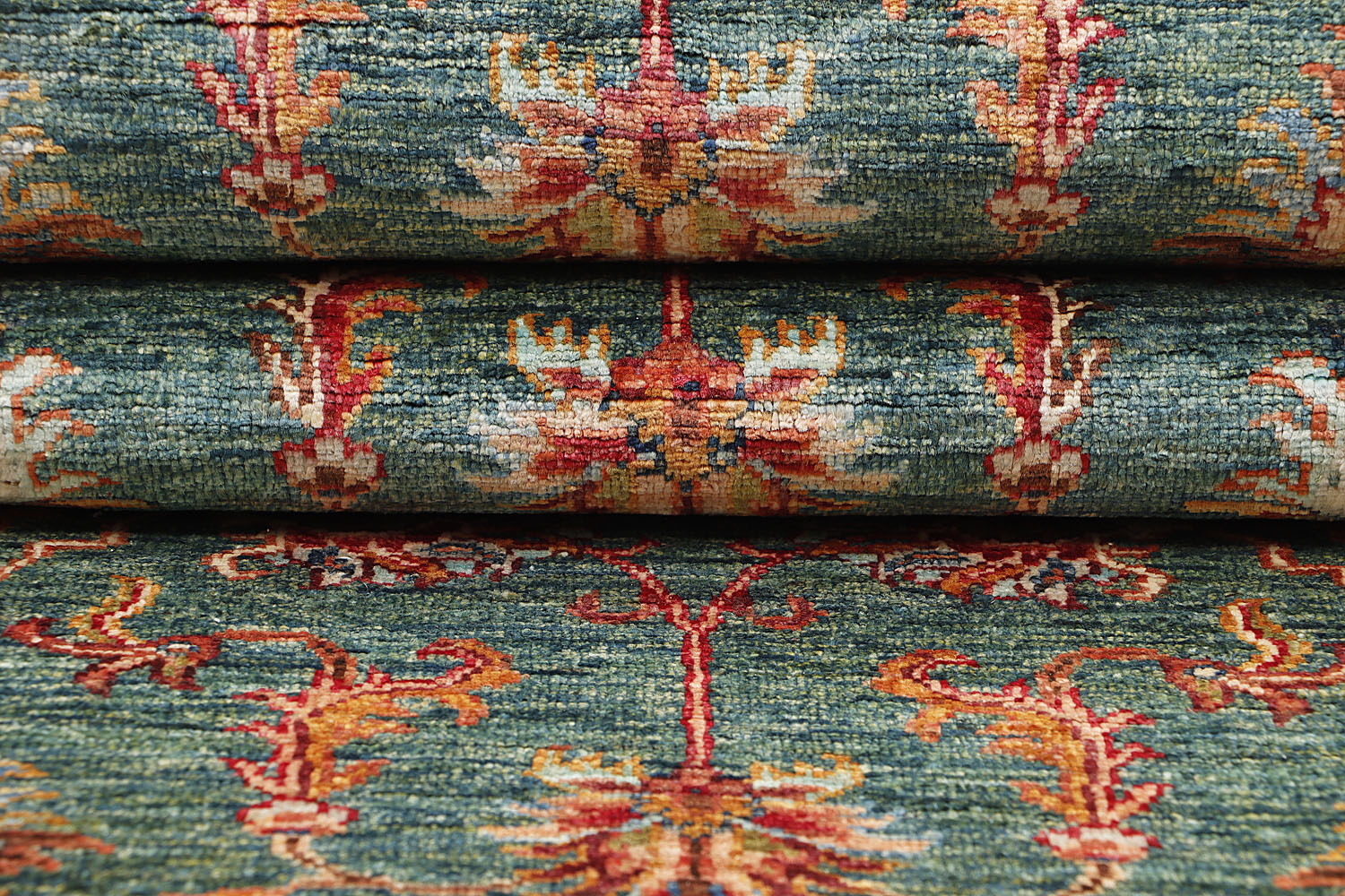 Sultani Green Rug PC 57708 - 2.97m X 0.83m