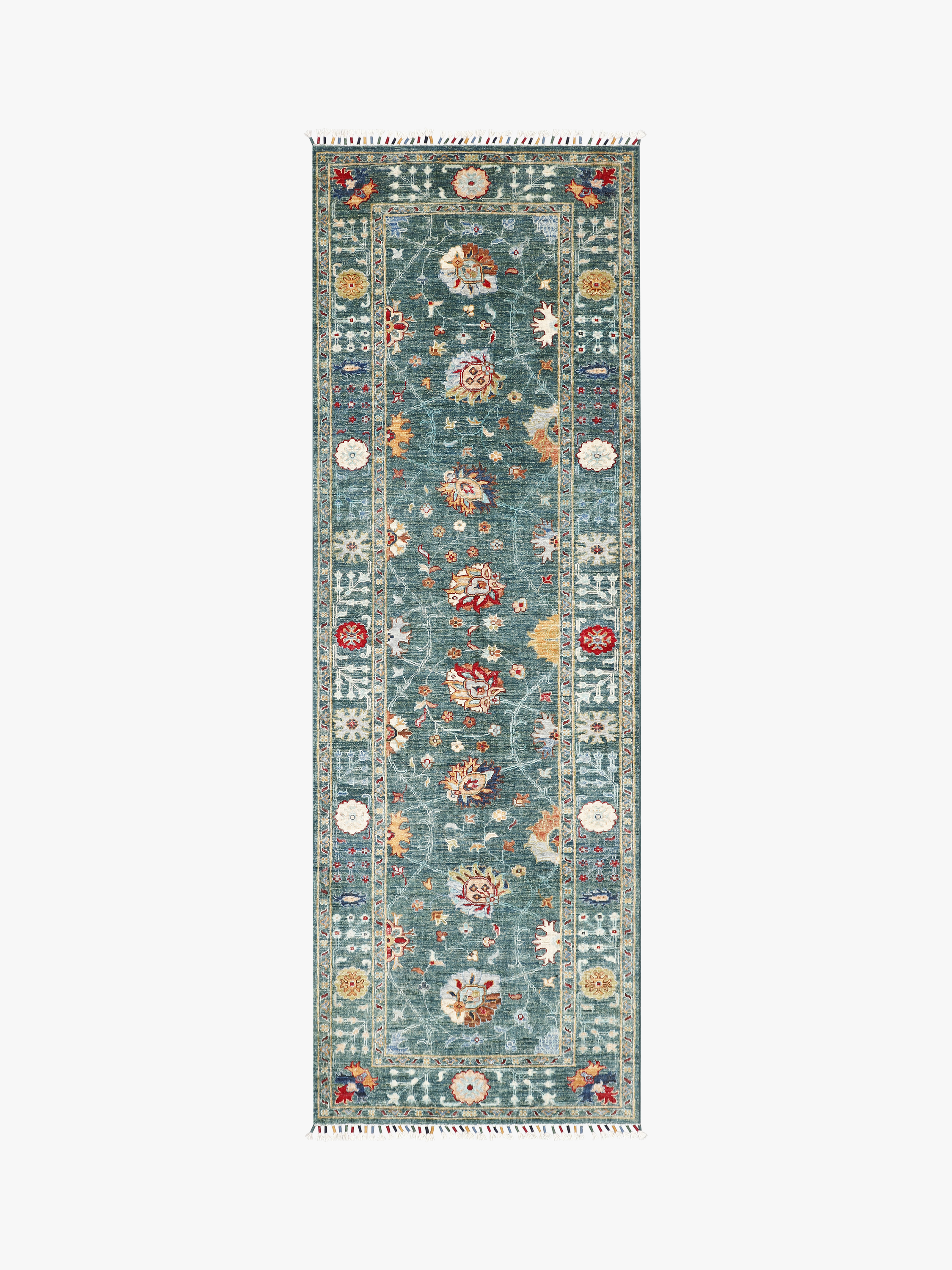 Sultani Green Rug PC 57711 - 2.49m X 0.83m
