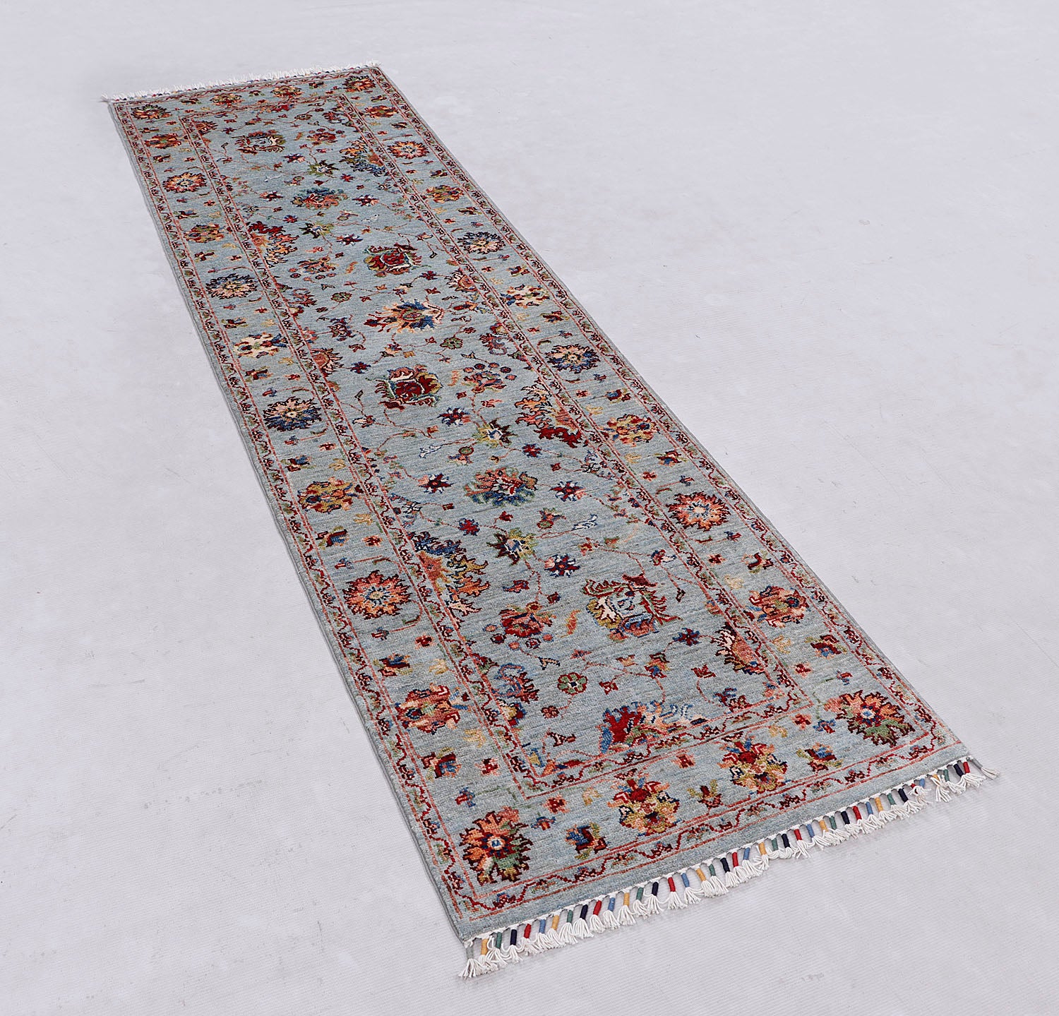 Sultani Blue Rug PC 56938 - 2.44m X 0.69m