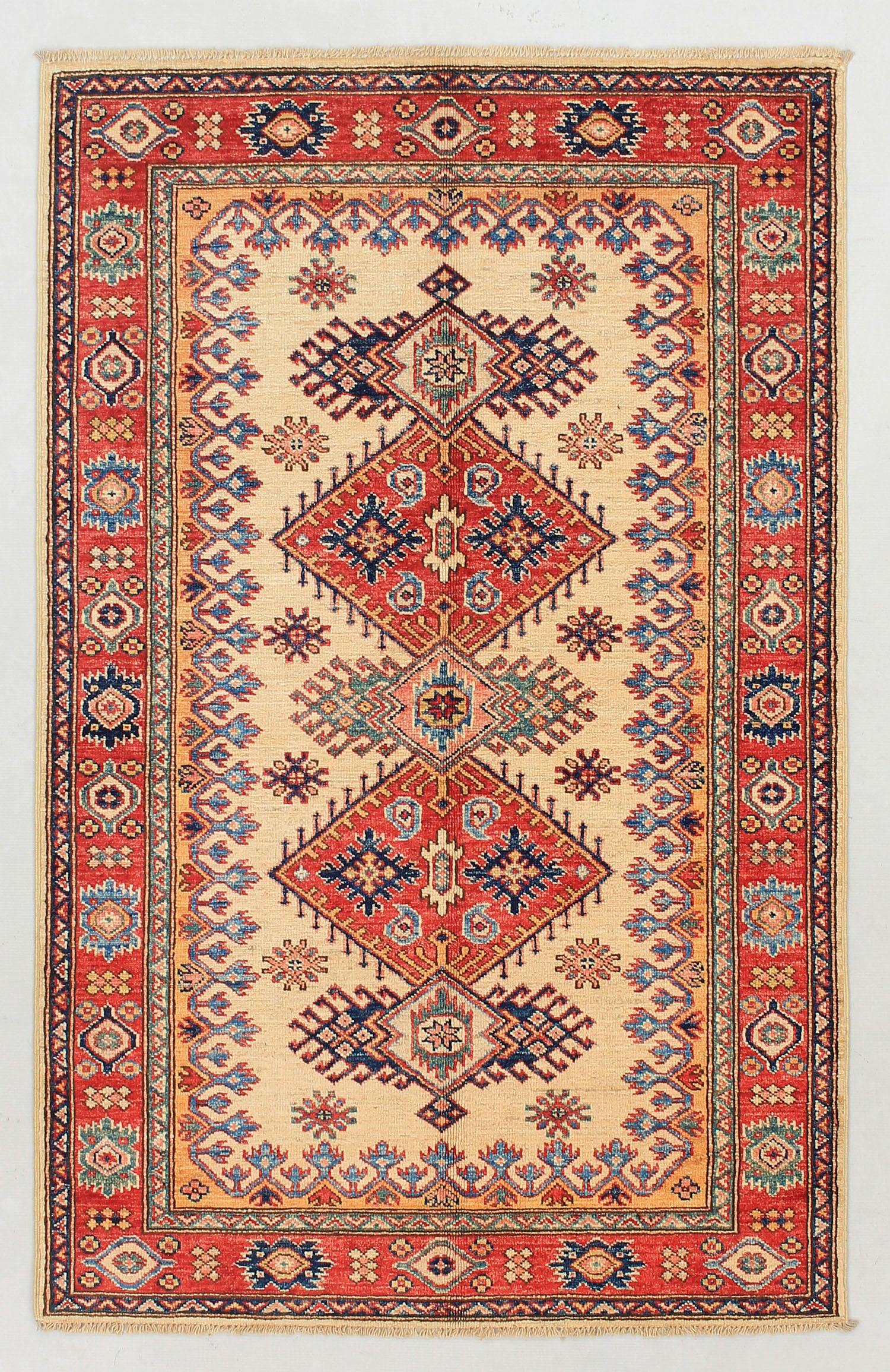 Supreme Kazak Ivory Rug PC 54472 - 1.55m X 0.99m