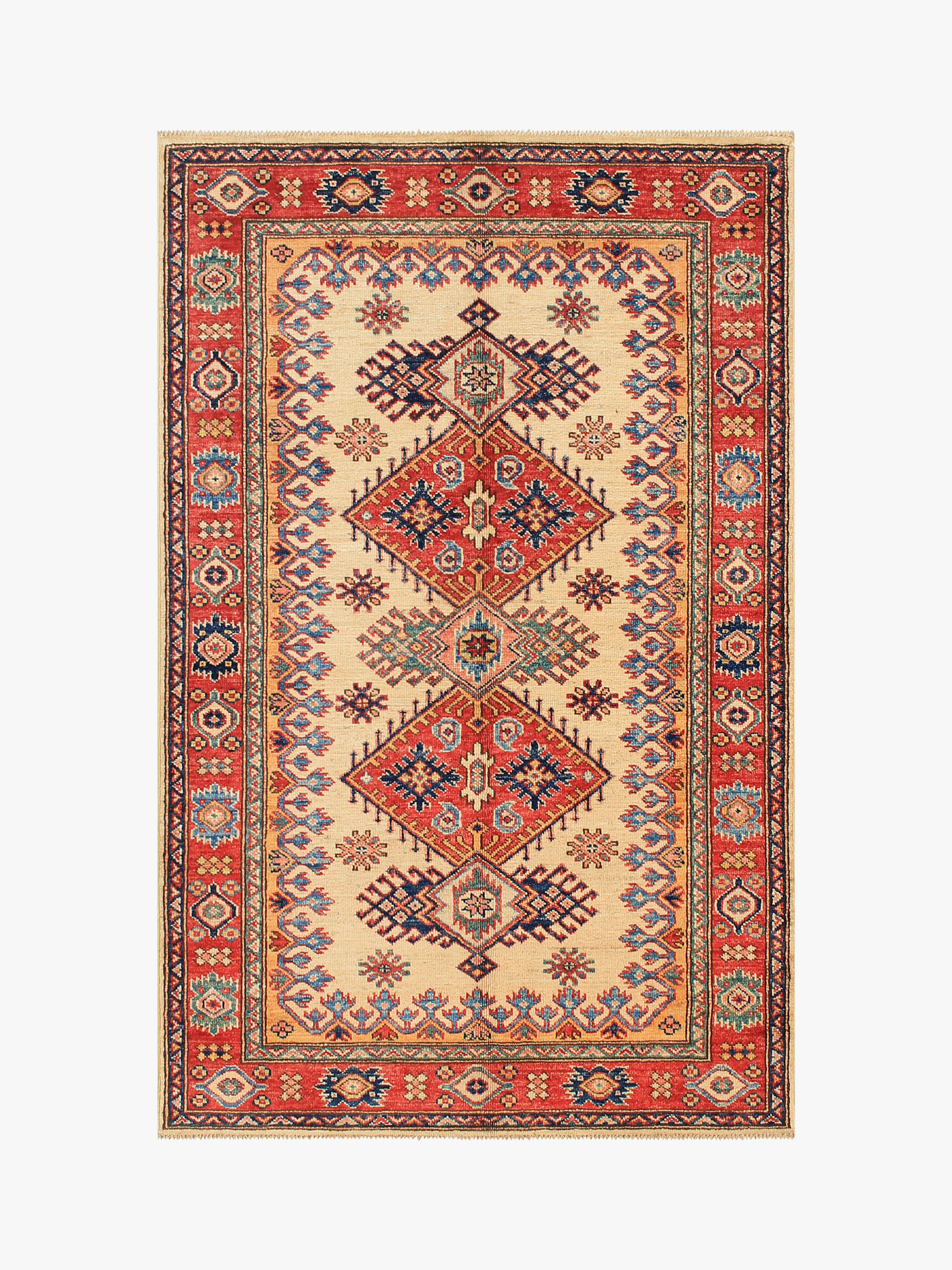 Supreme Kazak Ivory Rug PC 54472 - 1.55m X 0.99m