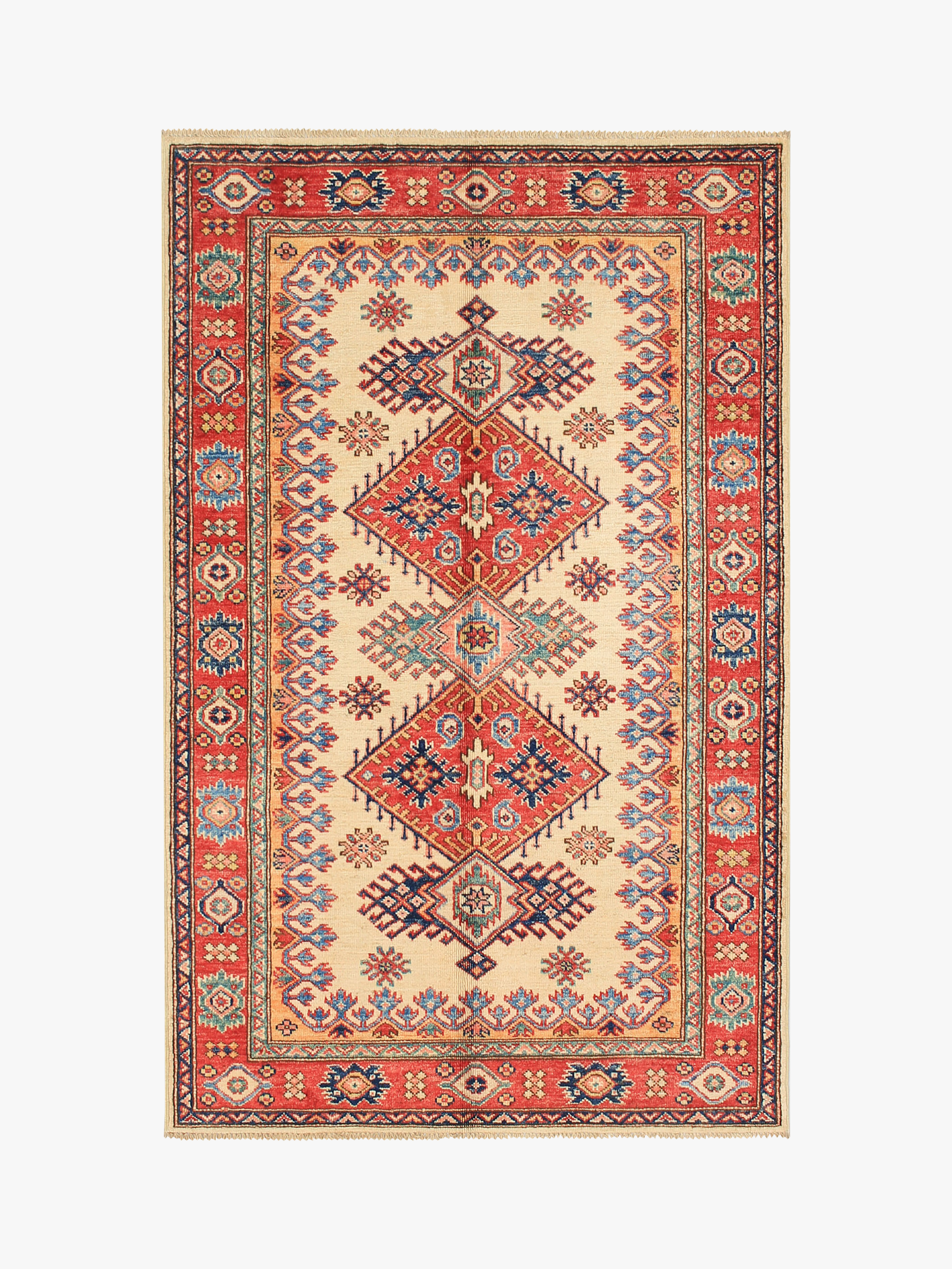 Supreme Kazak Ivory Rug PC 54463 - 1.55m X 0.99m