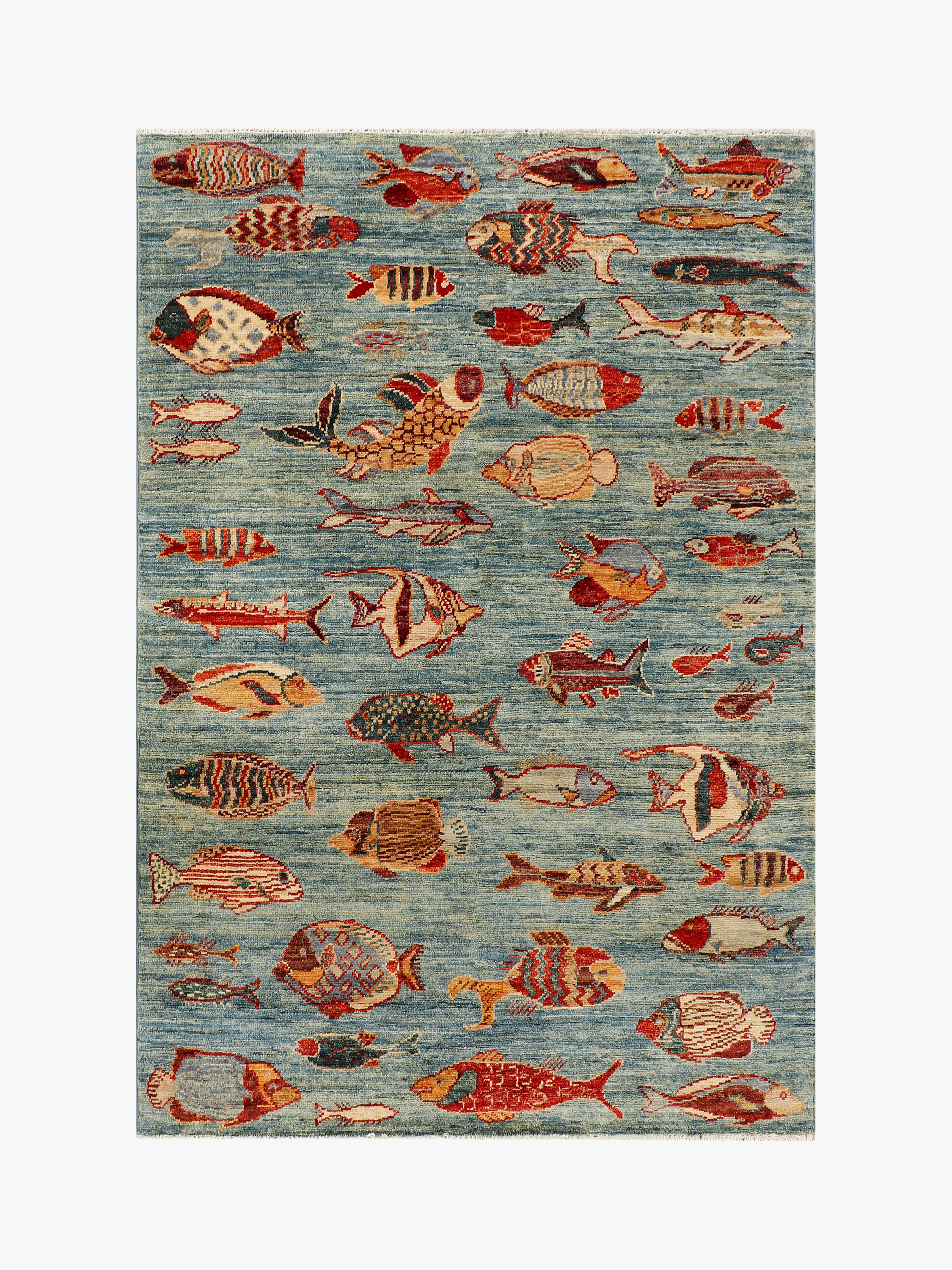 Fish Blue Rug PC 54069 - 1.49m X 1.01m