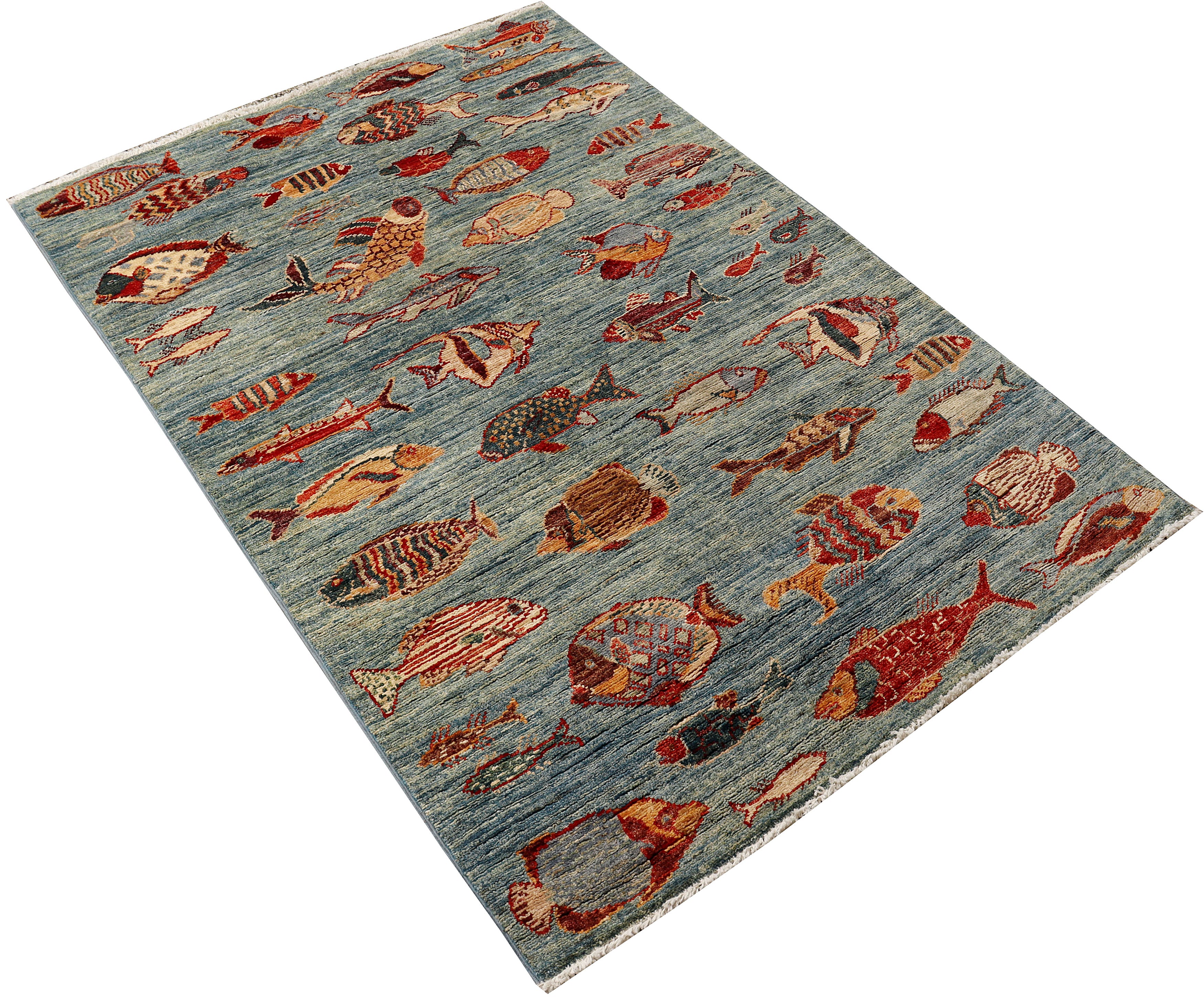 Fish Blue Rug PC 54069 - 1.49m X 1.01m