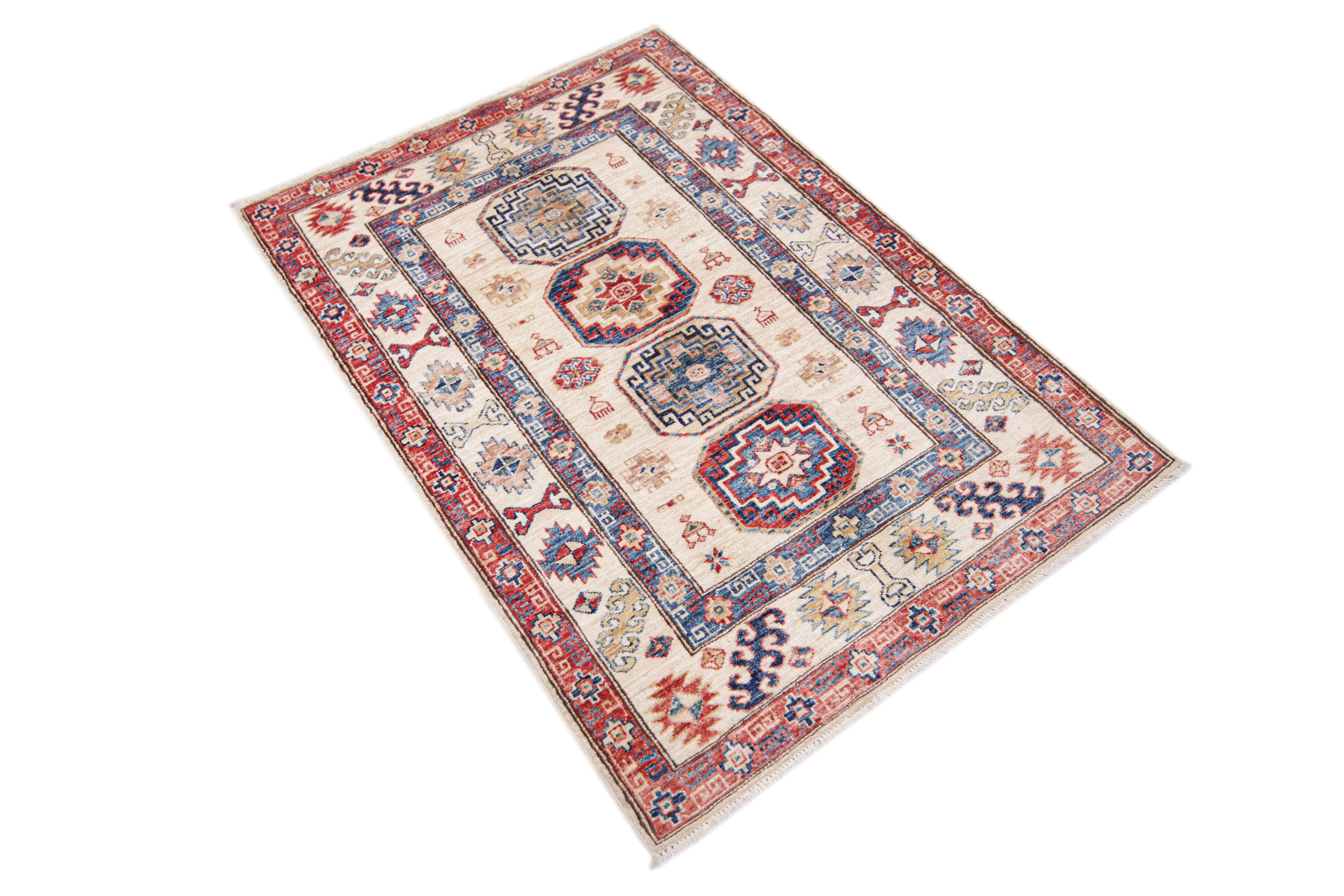 Supreme Kazak Ivory Rug PC 57484 - 1.45m X 1.04m