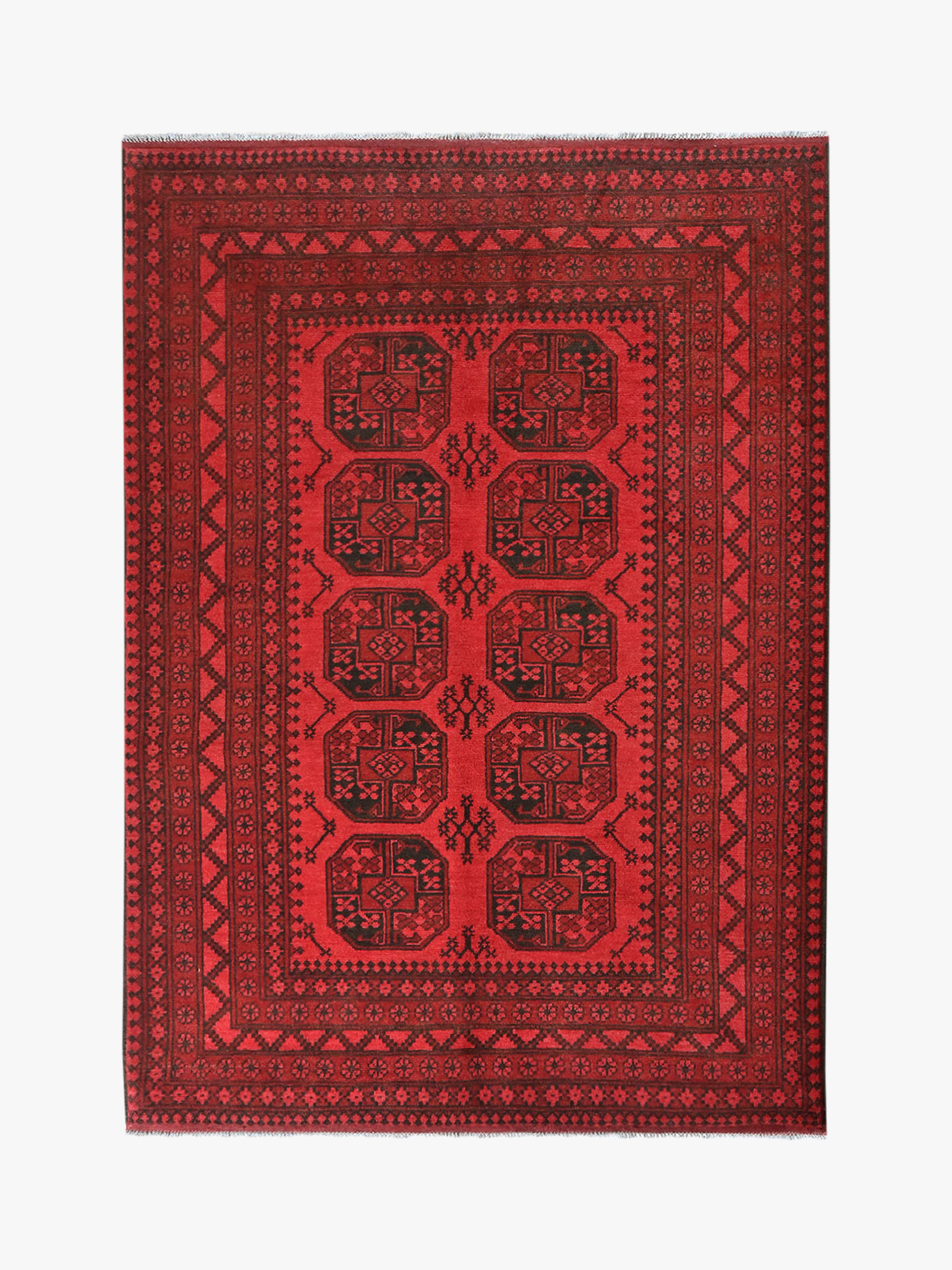 Red Afghan Rug PC 50650 - 2.38m X 1.65m