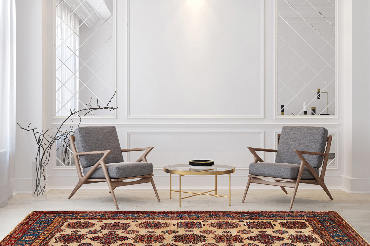 Supreme Kazak Ivory Rug PC 54243 - 2.42m X 1.71m