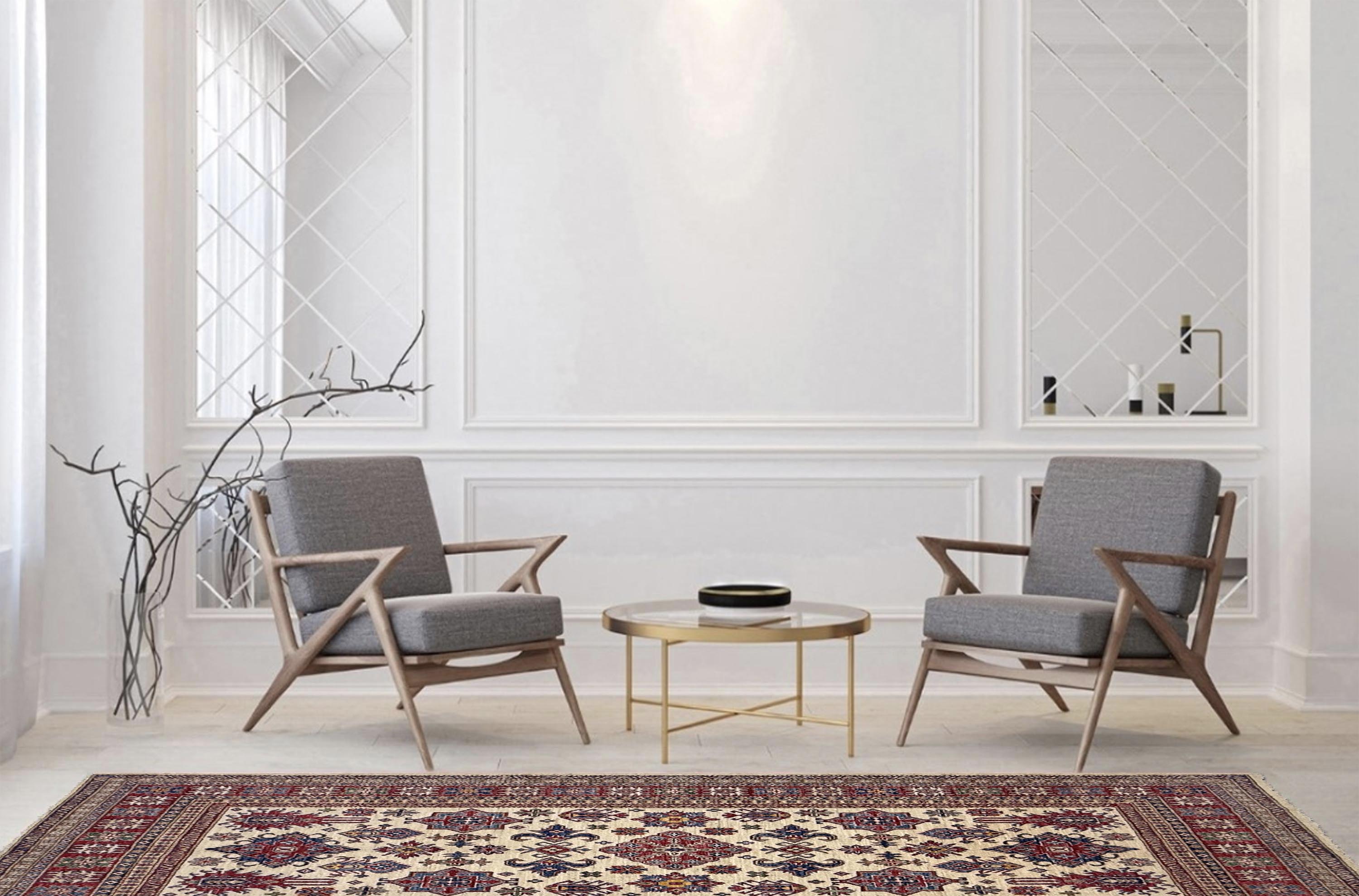 Supreme Kazak Ivory Rug PC 57433 - 2.37m X 1.67m