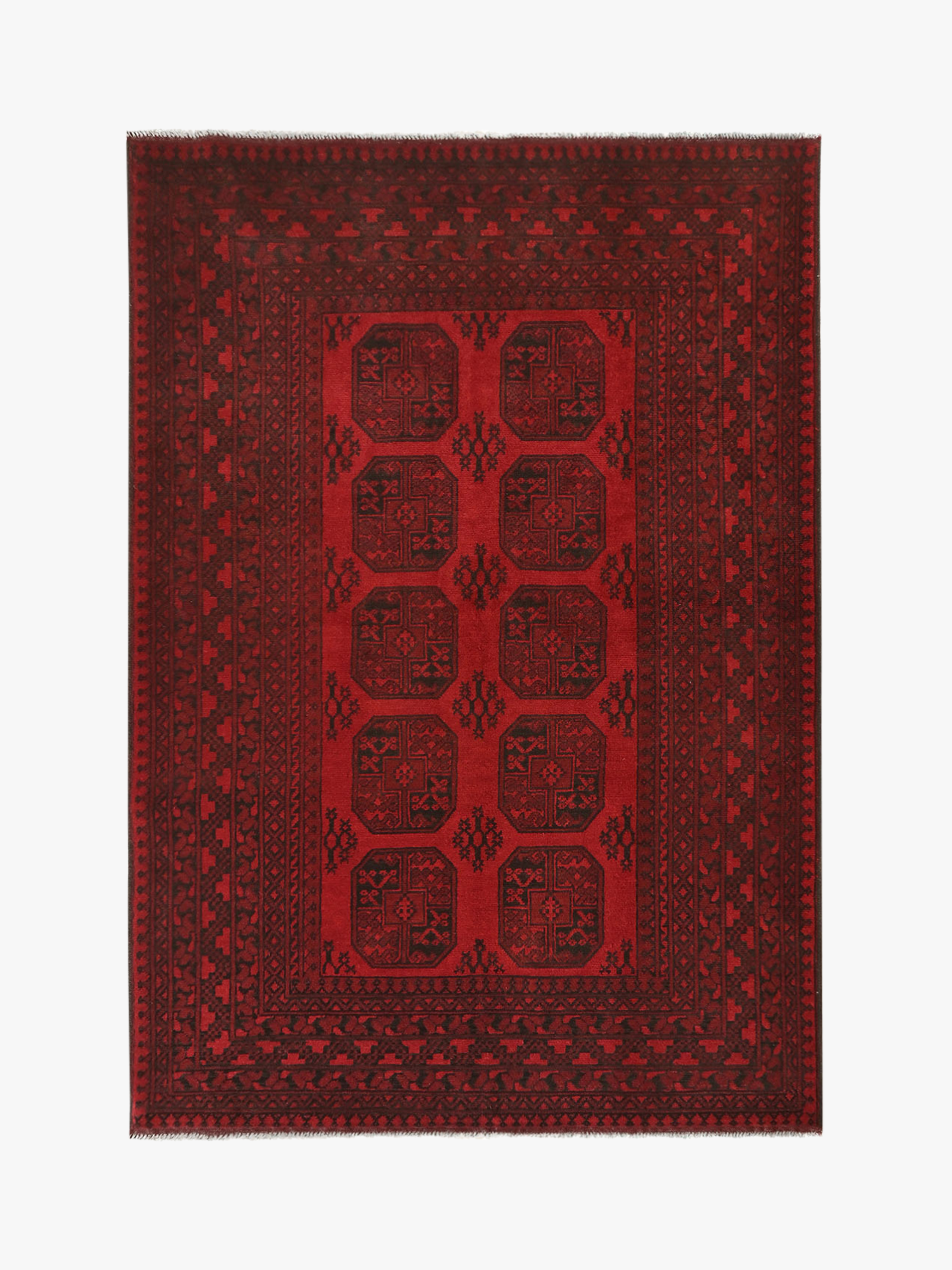 Red Afghan Rug PC 50652 - 2.41m X 1.61m