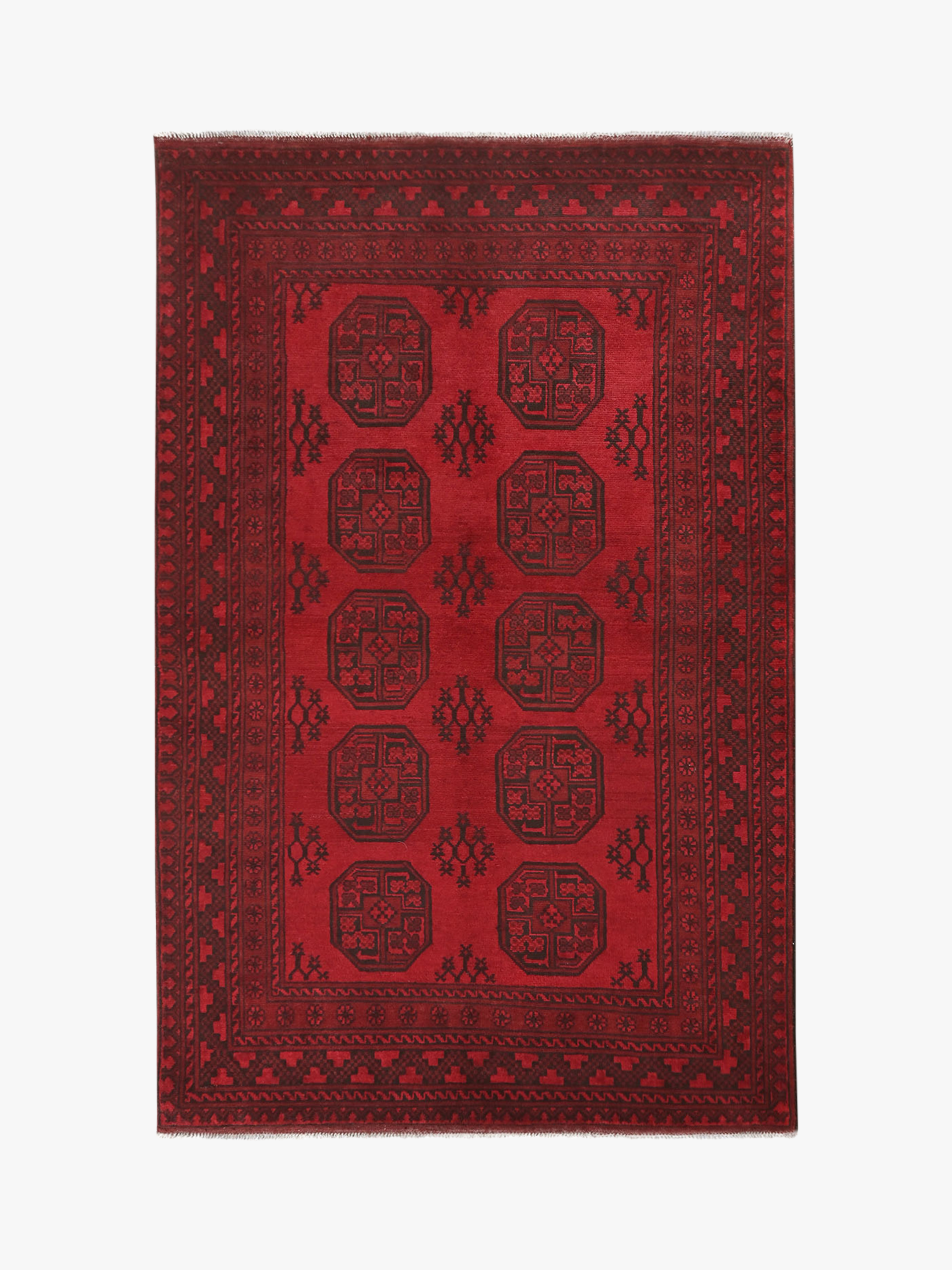 Red Afghan Rug PC 50651 - 2.51m X 1.53m