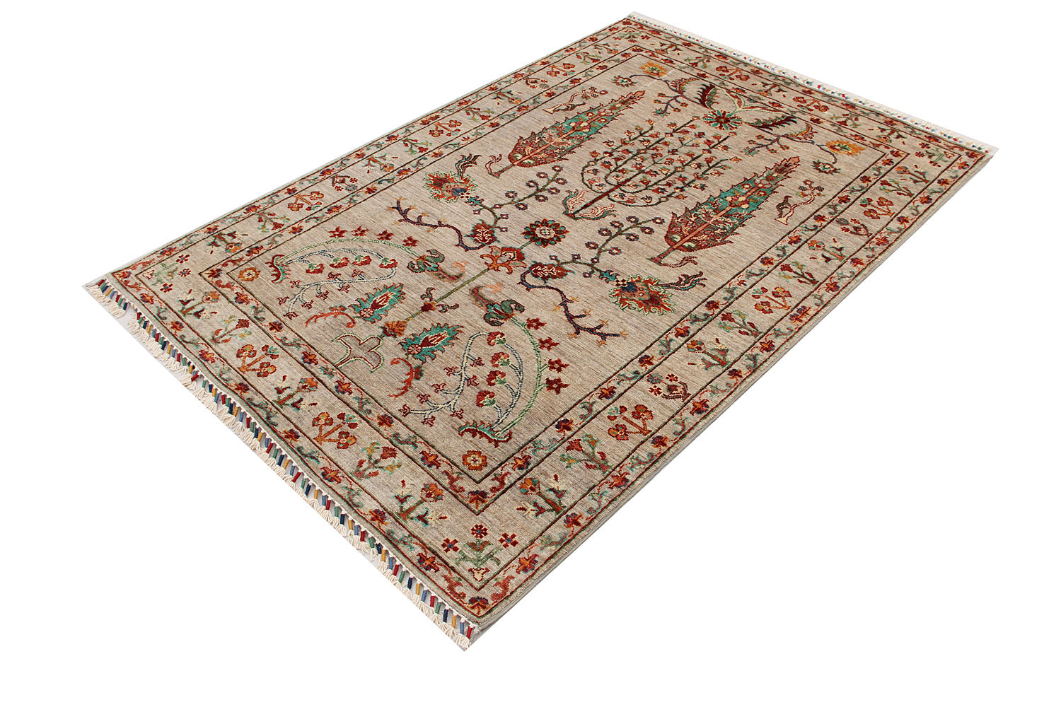 Pictorial Grey Rug PC 54680 - 1.87m X 1.28m