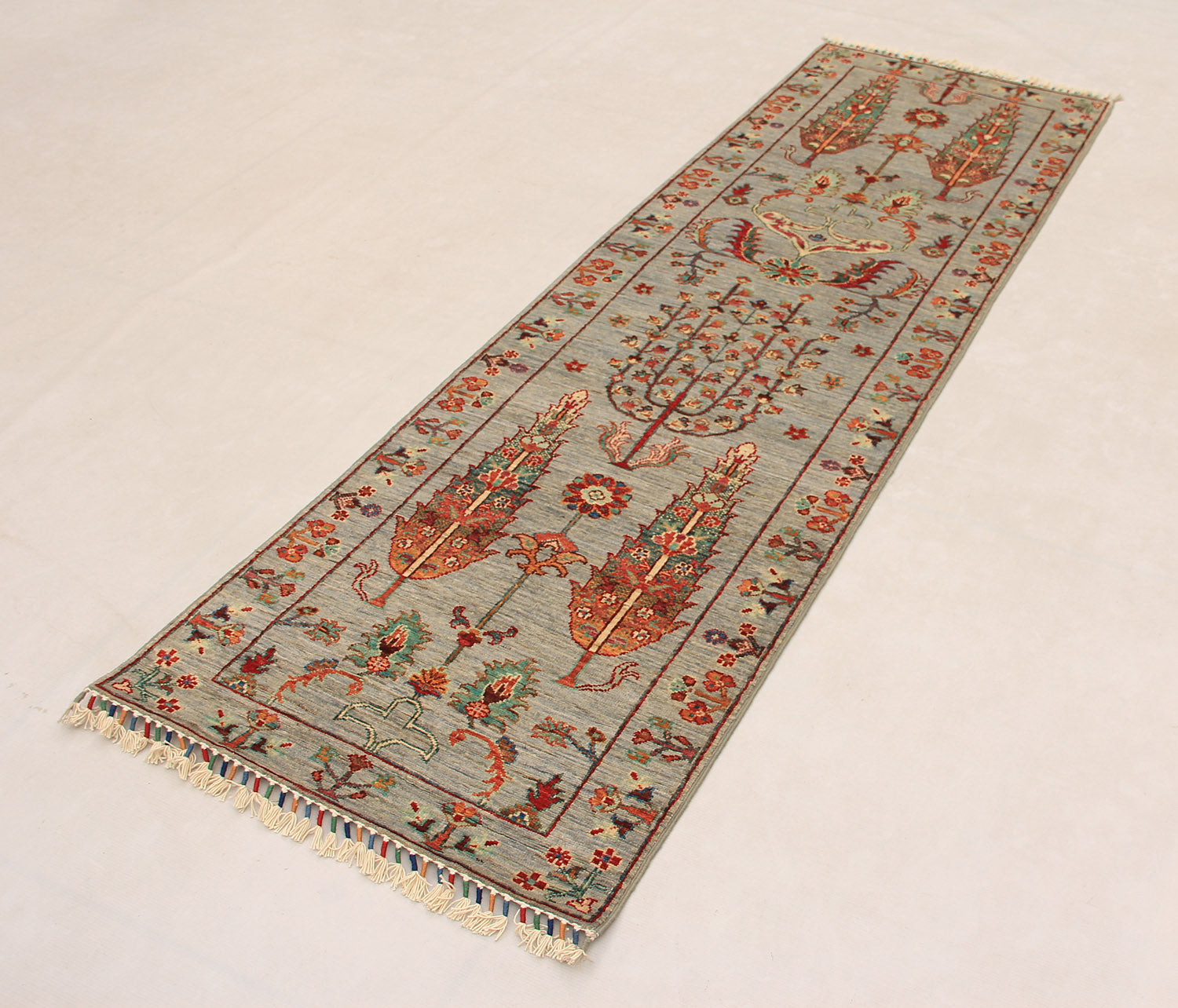 Pictorial Grey Rug PC 54689 - 2.36m X 0.72m