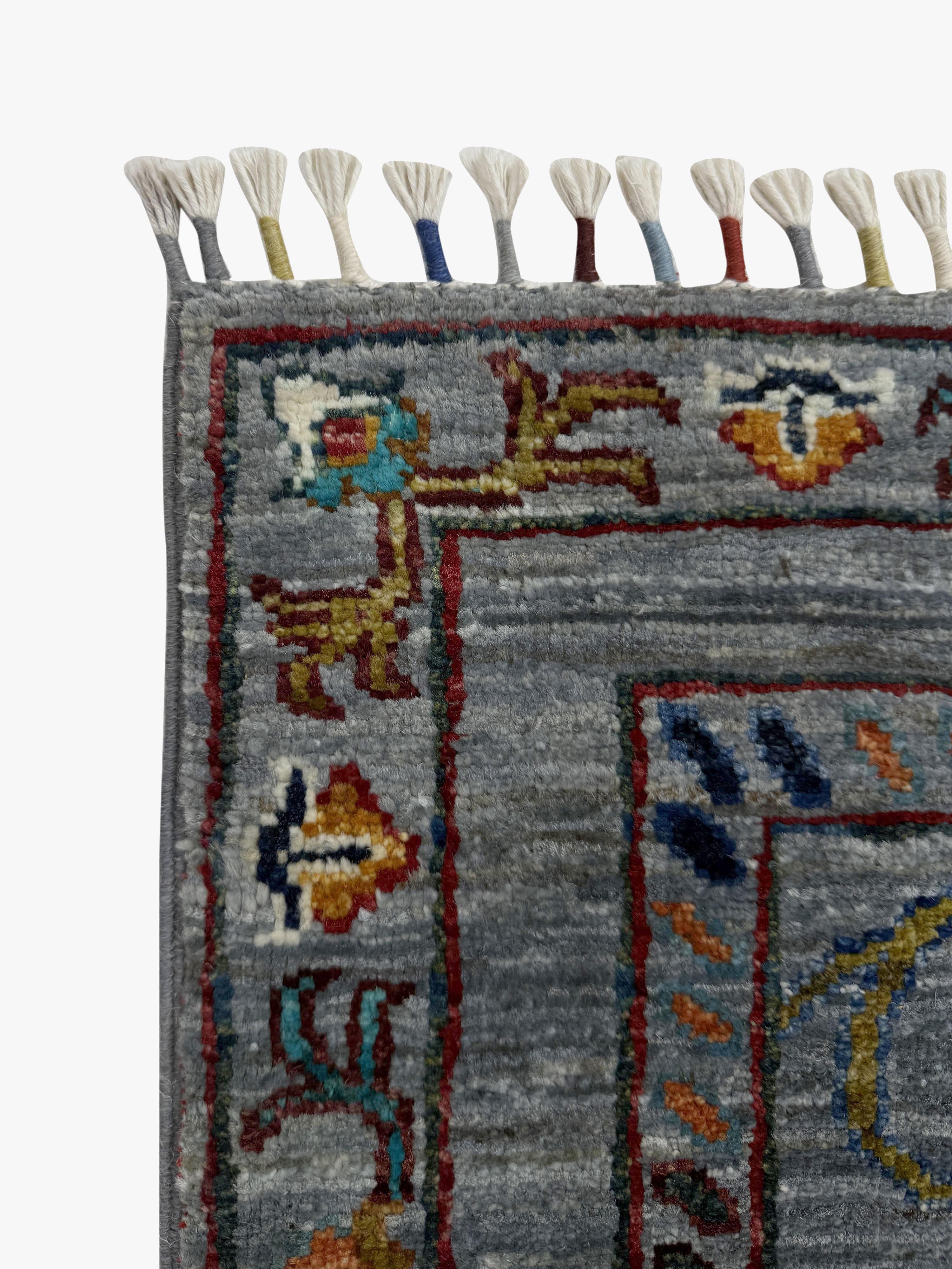 Sultani Grey Rug PC 57412 - 1.24m X 0.85m