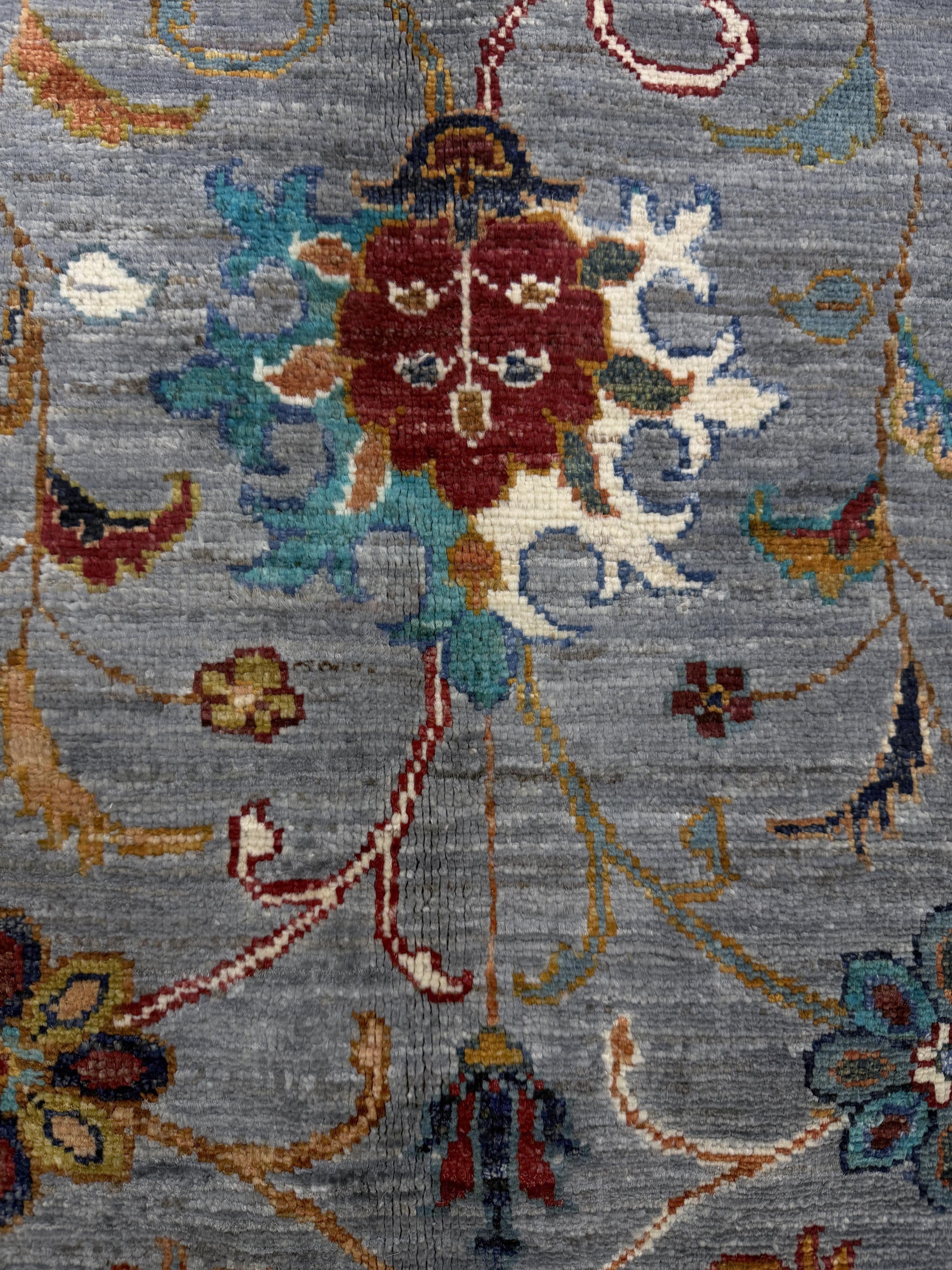 Sultani Grey Rug PC 57412 - 1.24m X 0.85m