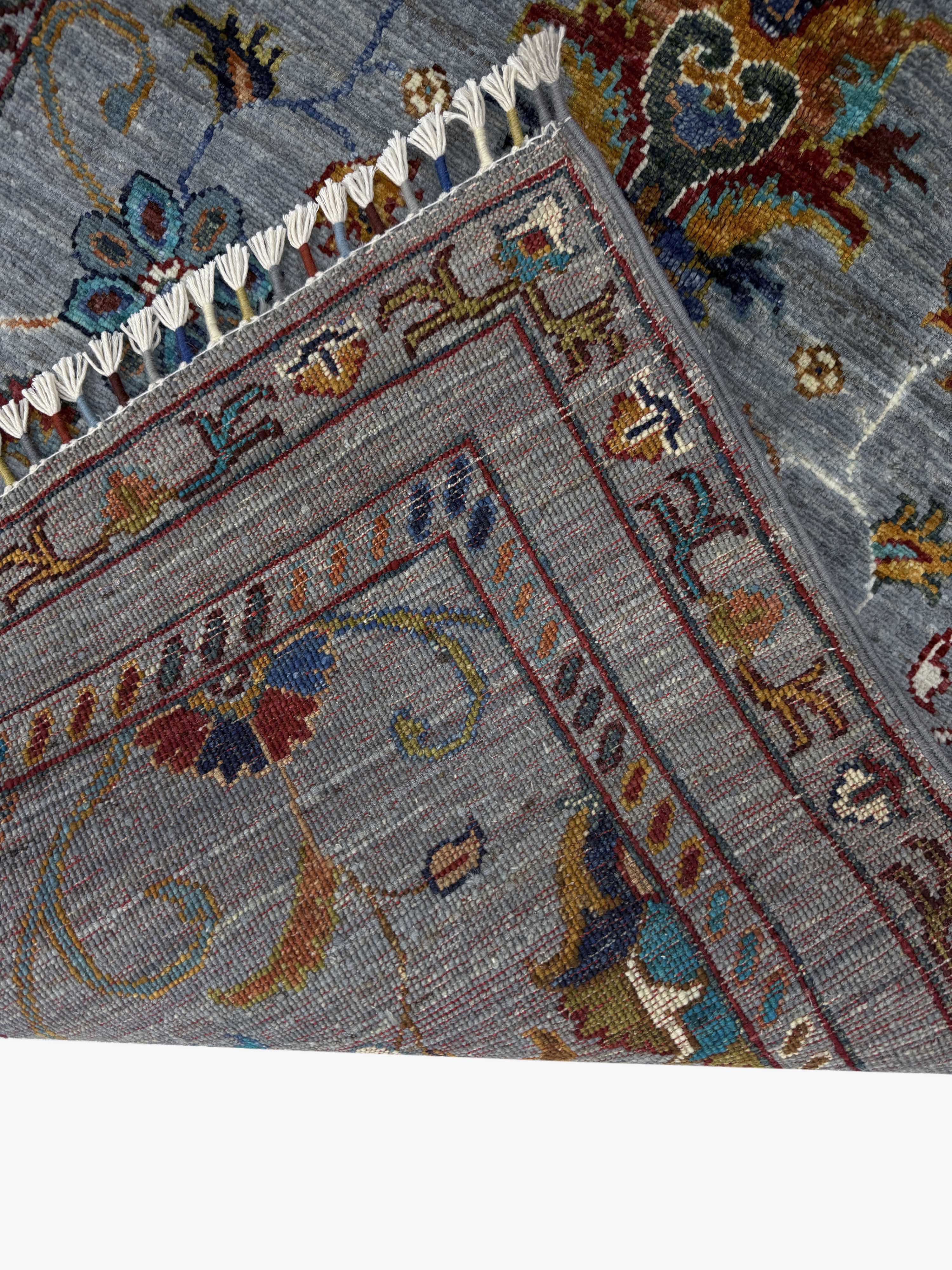 Sultani Grey Rug PC 57412 - 1.24m X 0.85m
