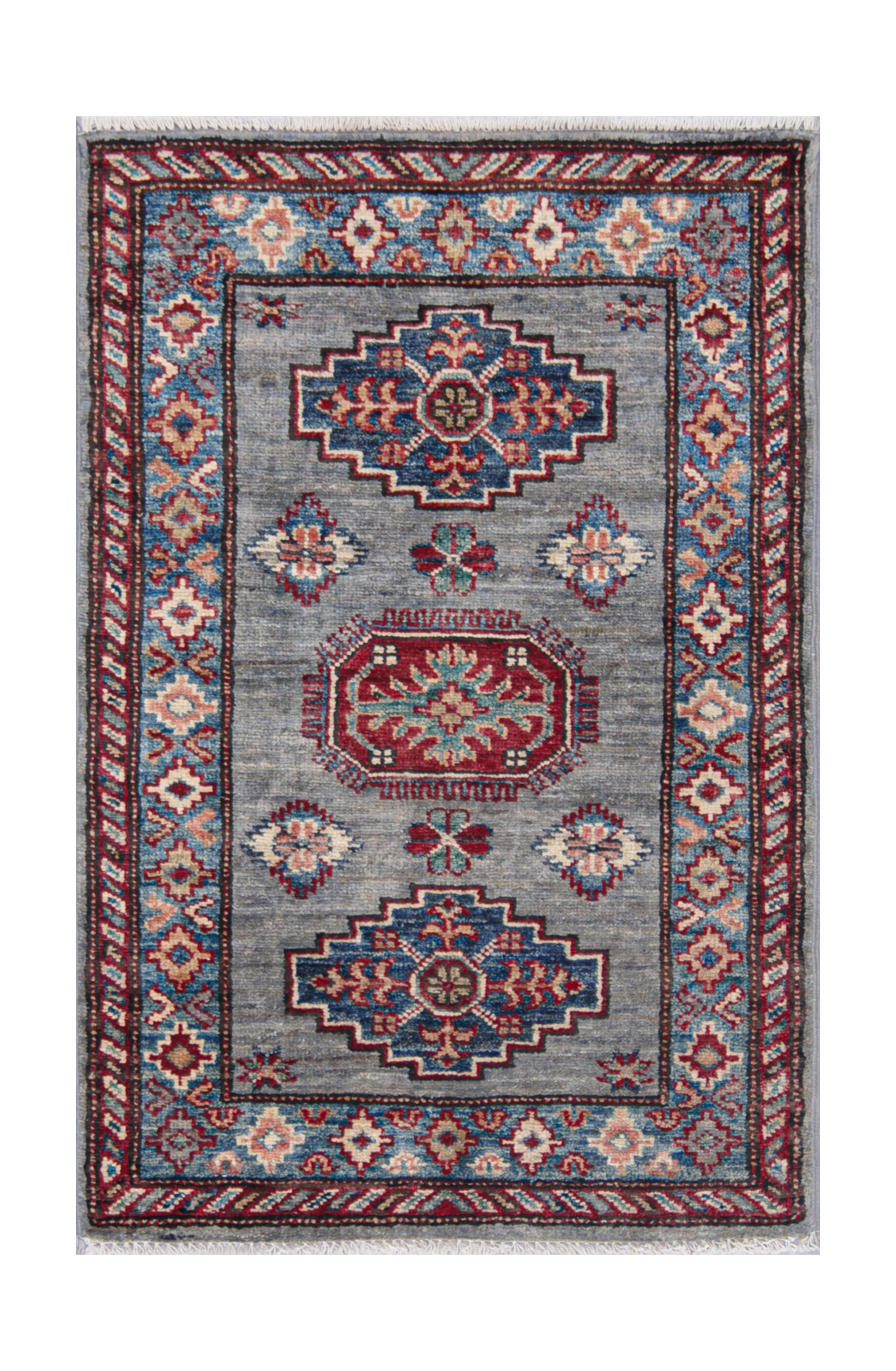 Supreme Kazak Grey Rug PC 55334 - 0.89m X 0.58m