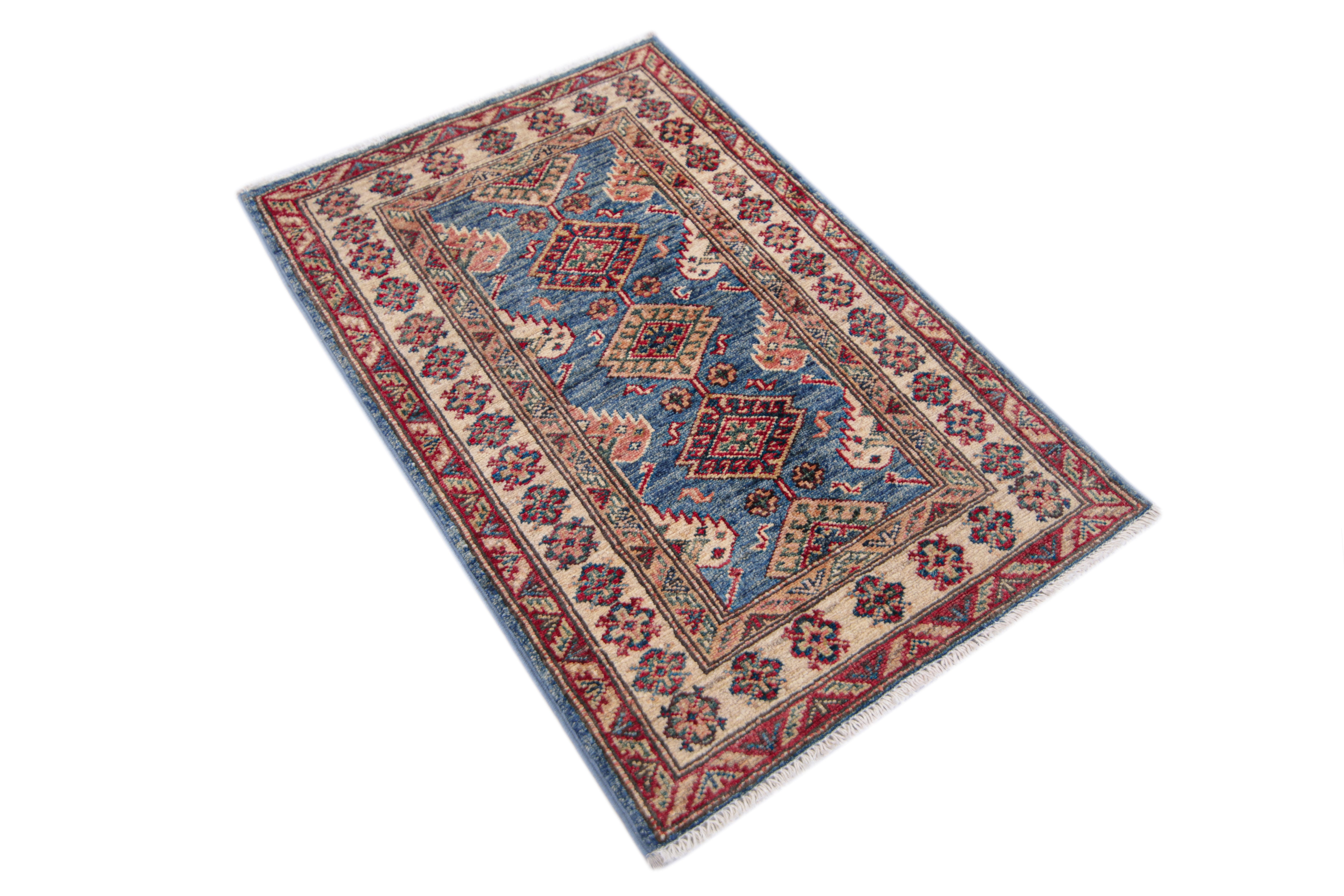 Supreme Kazak Blue Rug PC 55336 - 0.93m X 0.63m