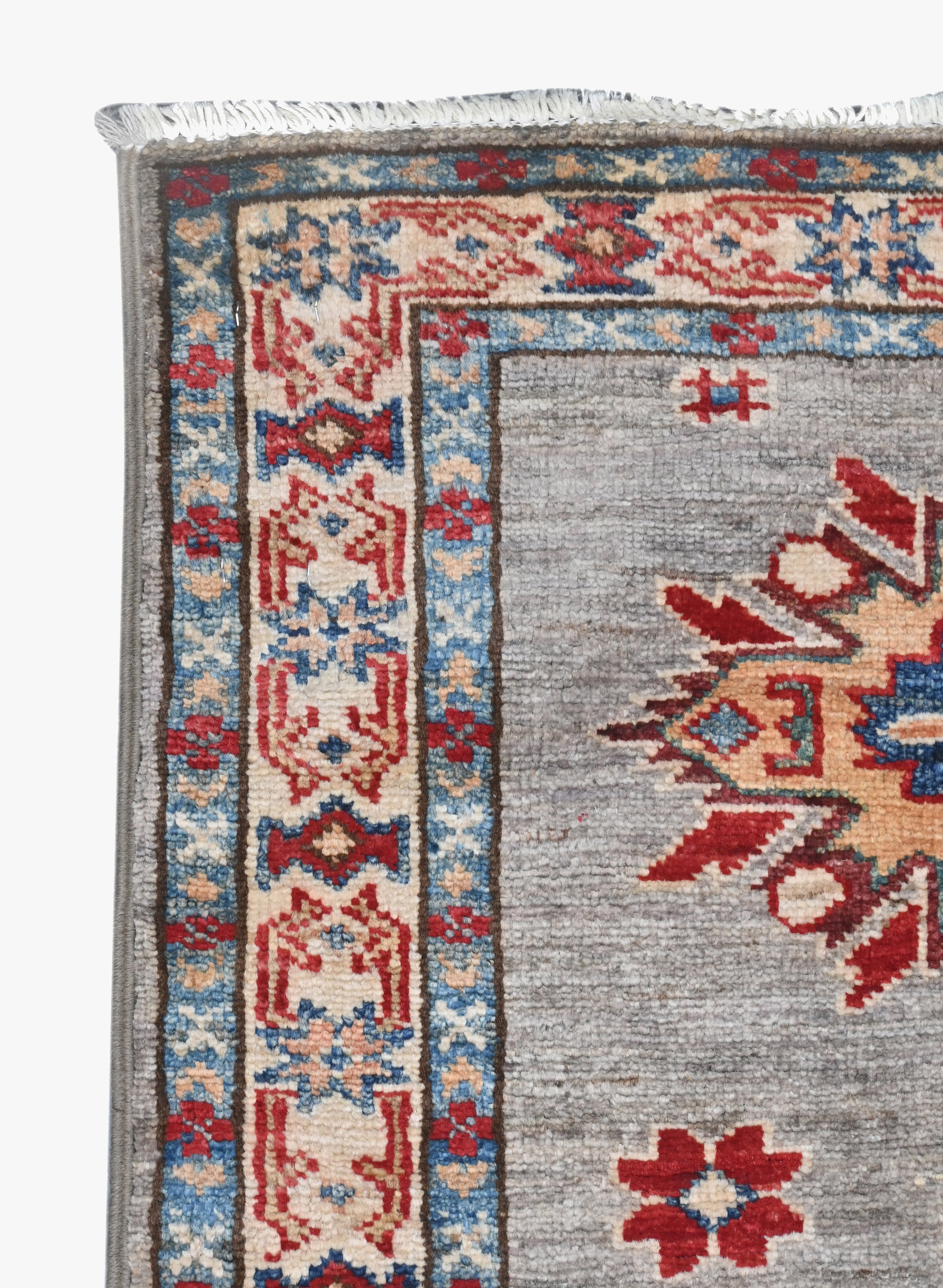 Supreme Kazak Grey Rug PC 54864 - 1.83m X 0.60m