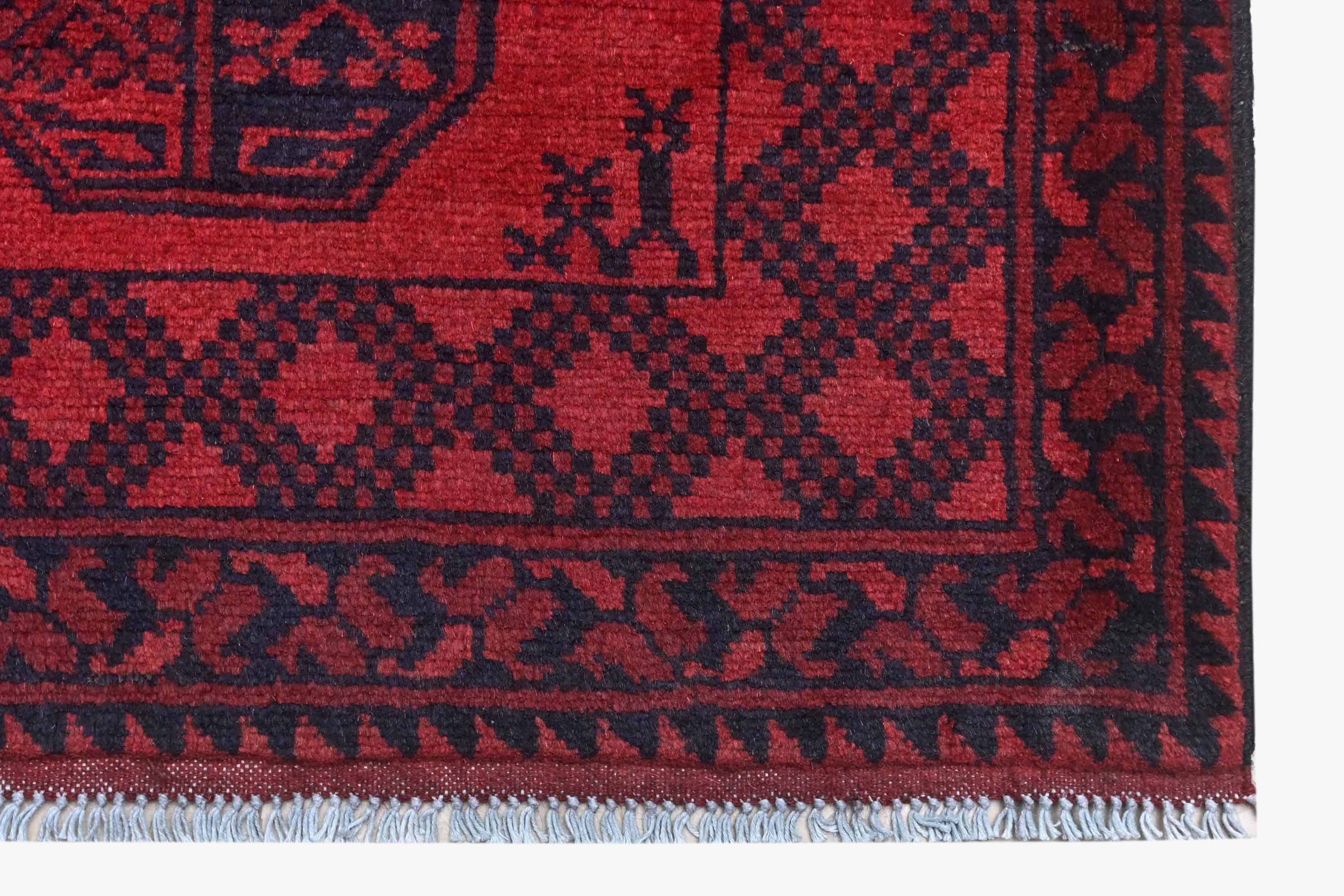 Red Afghan Red Rug PC 57764 - 1.77m X 1.28m