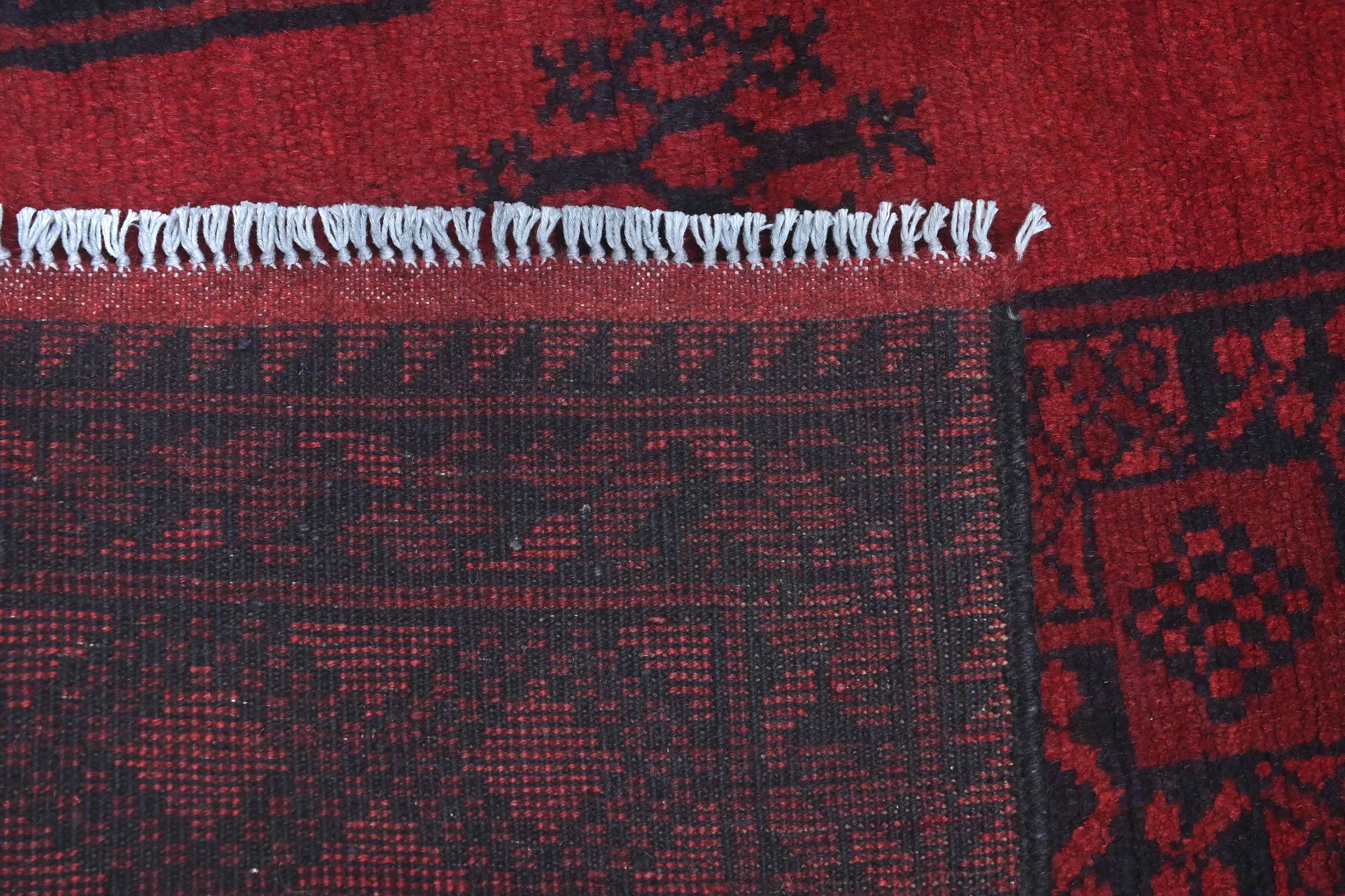 Red Afghan Red Rug PC 57764 - 1.77m X 1.28m
