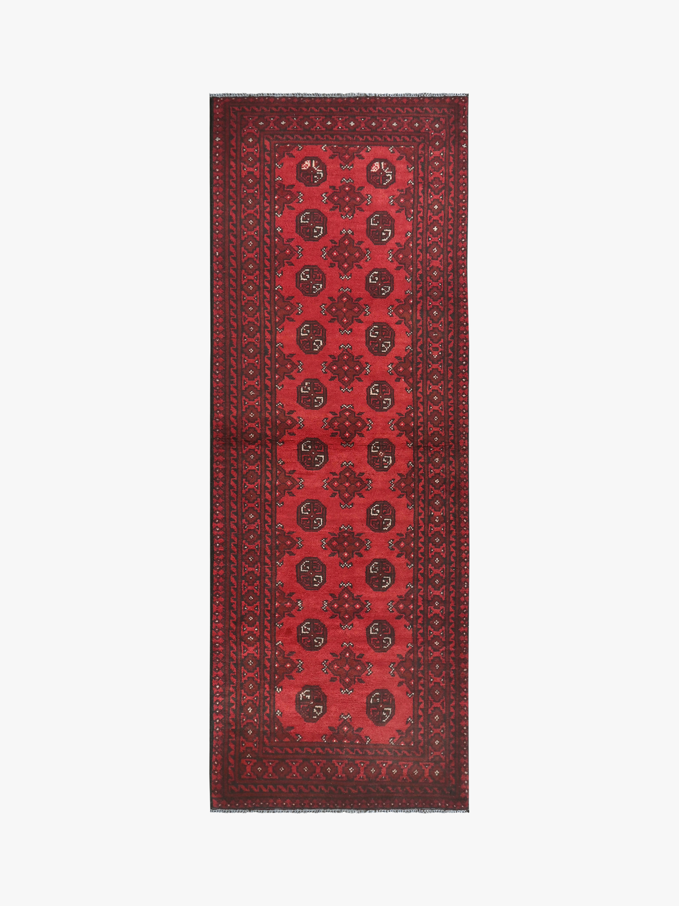 Red Afghan Rug PC 50700 - 2.47m X 0.78m