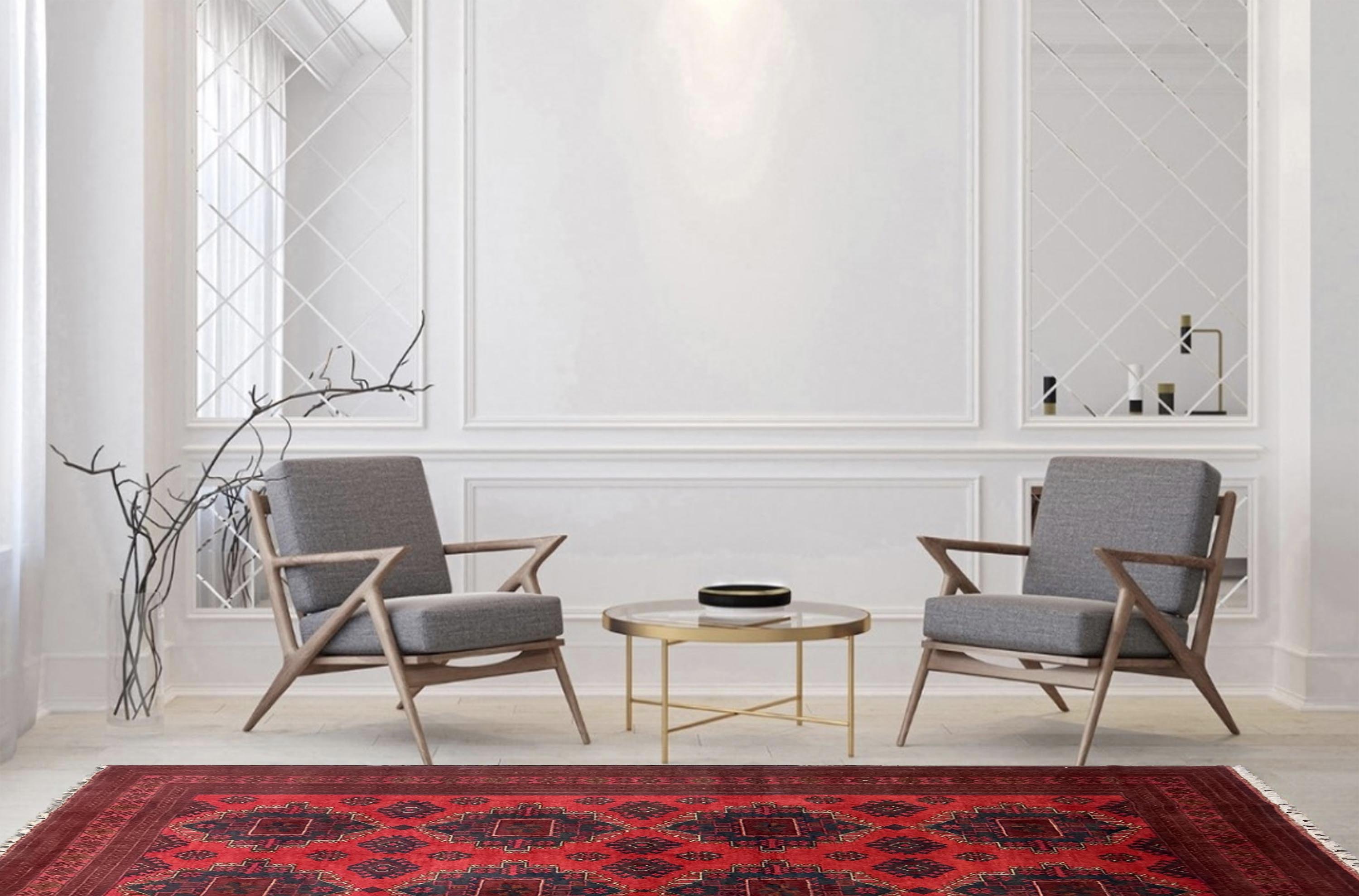 Khal Mohammadi Red Rug PC 57461 - 2.43m X 1.68m