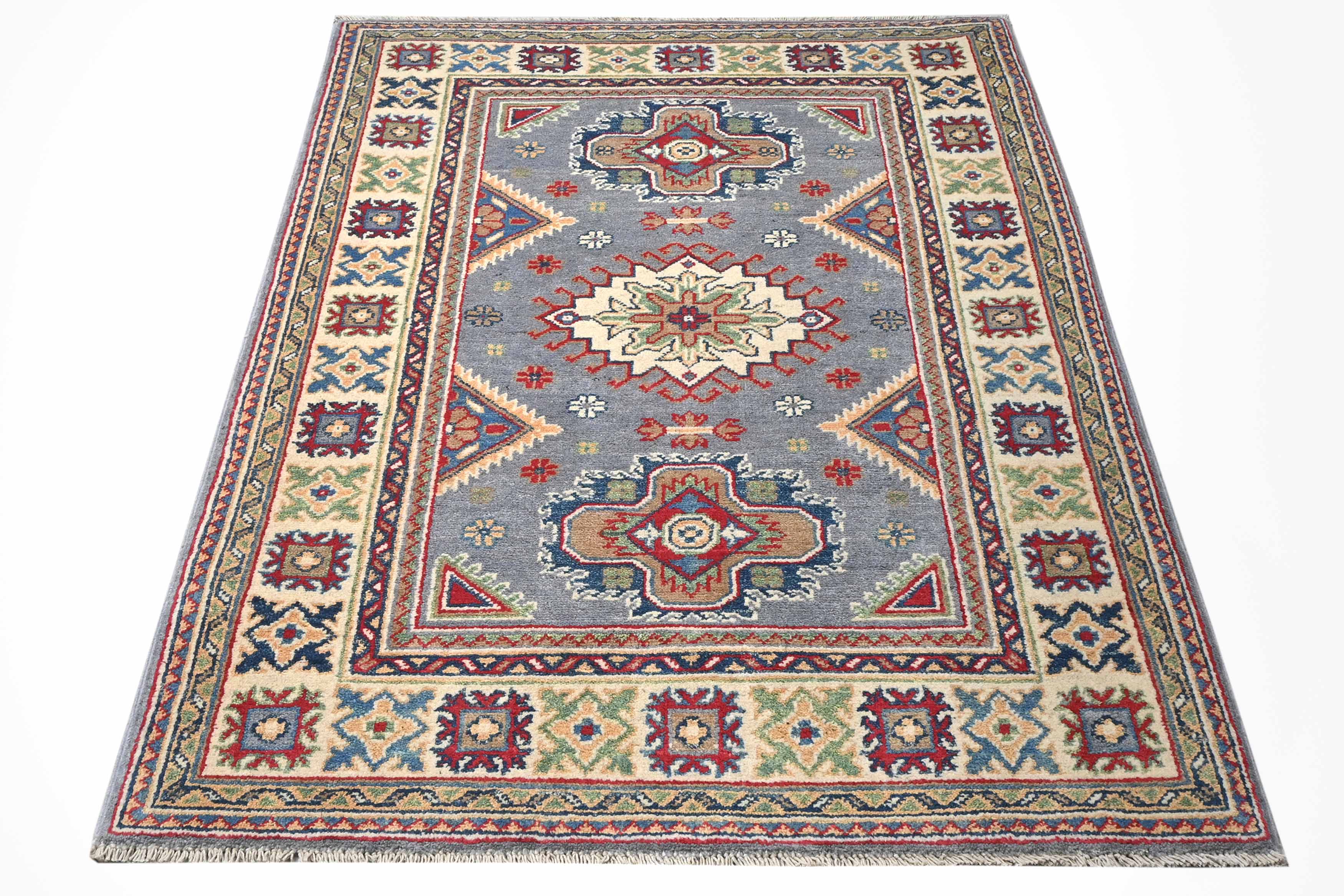 Kazak Grey Rug PC 54969 - 1.43m X 0.99m