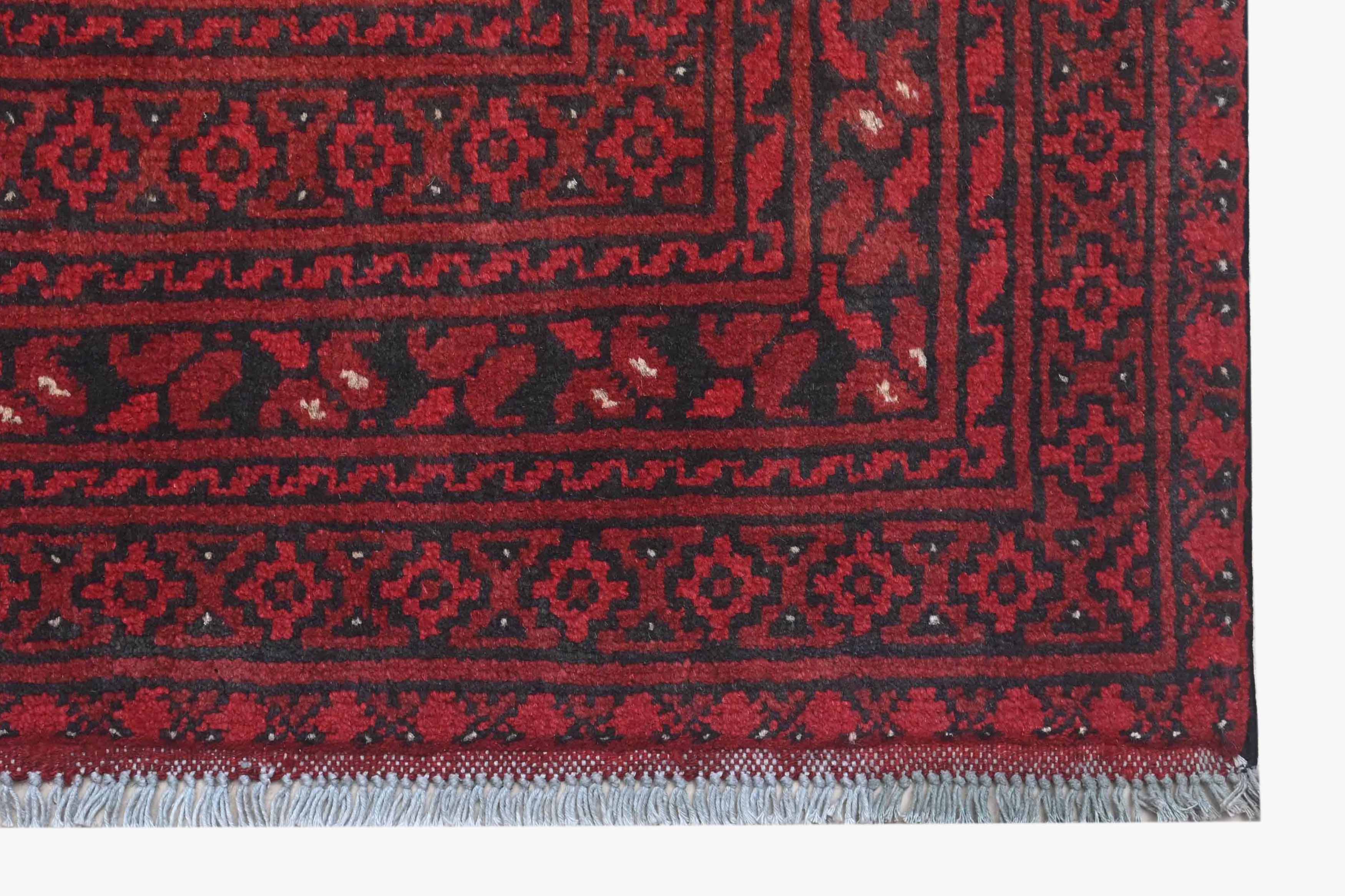 Red Afghan Red Rug PC 57761 - 2.37m X 1.61m
