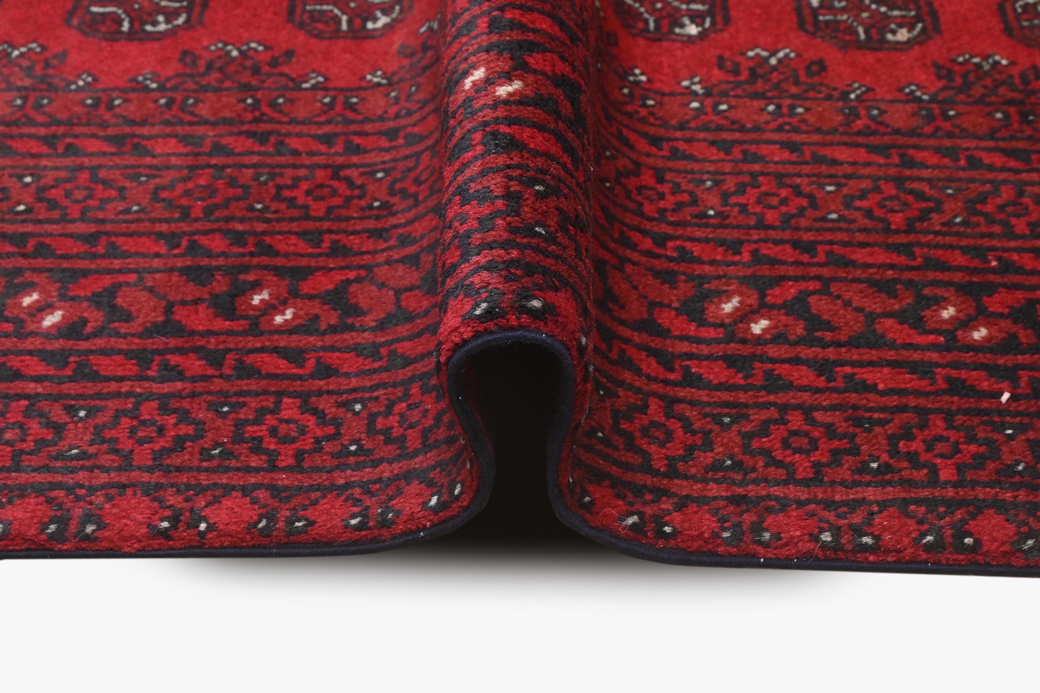 Red Afghan Red Rug PC 57761 - 2.37m X 1.61m