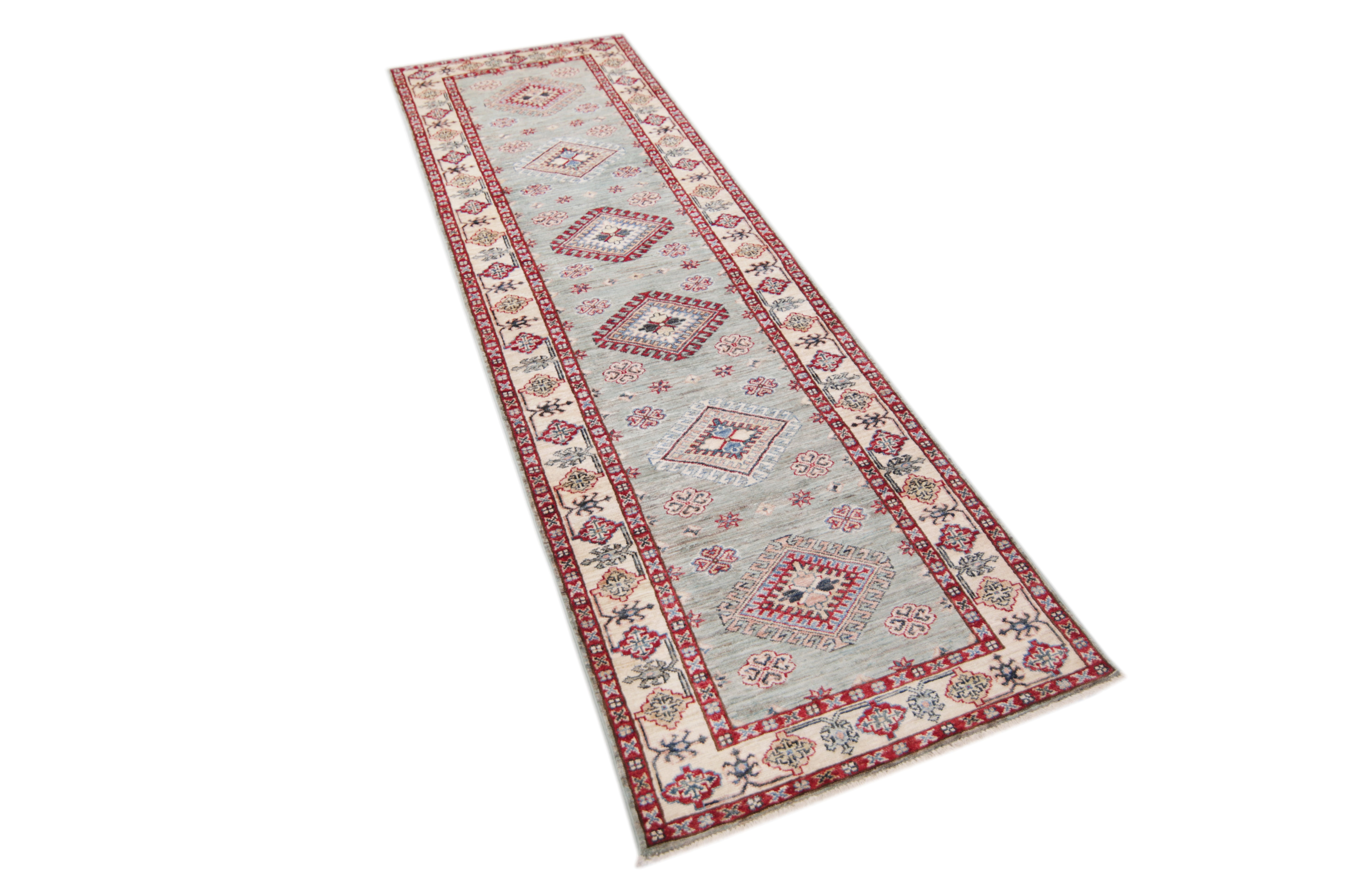 Supreme Kazak Green Rug PC 57528 - 2.48m X 0.78m
